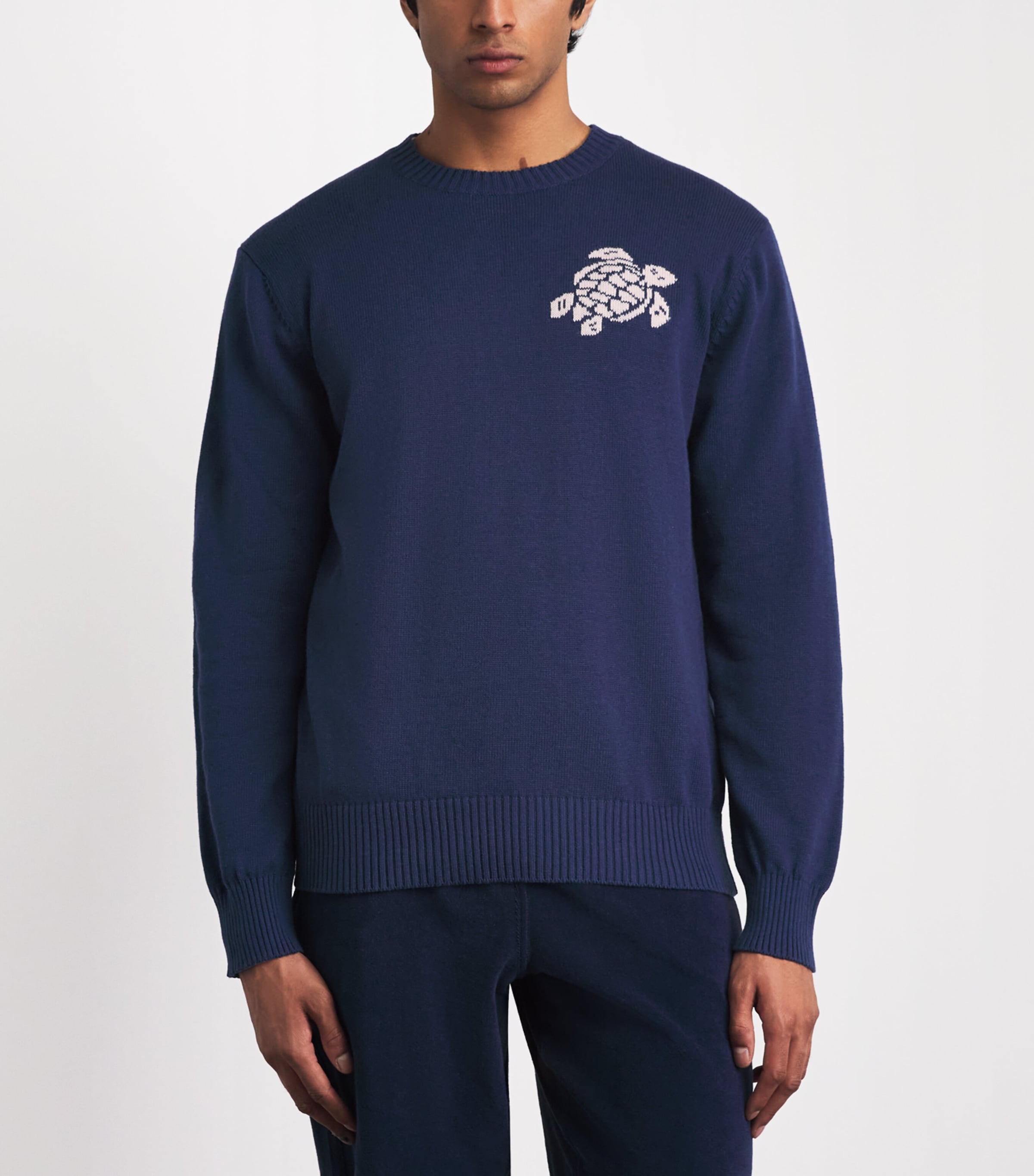 Vilebrequin Mens Cotton-Cashmere Turtle Rayol Sweater Encre Image 4