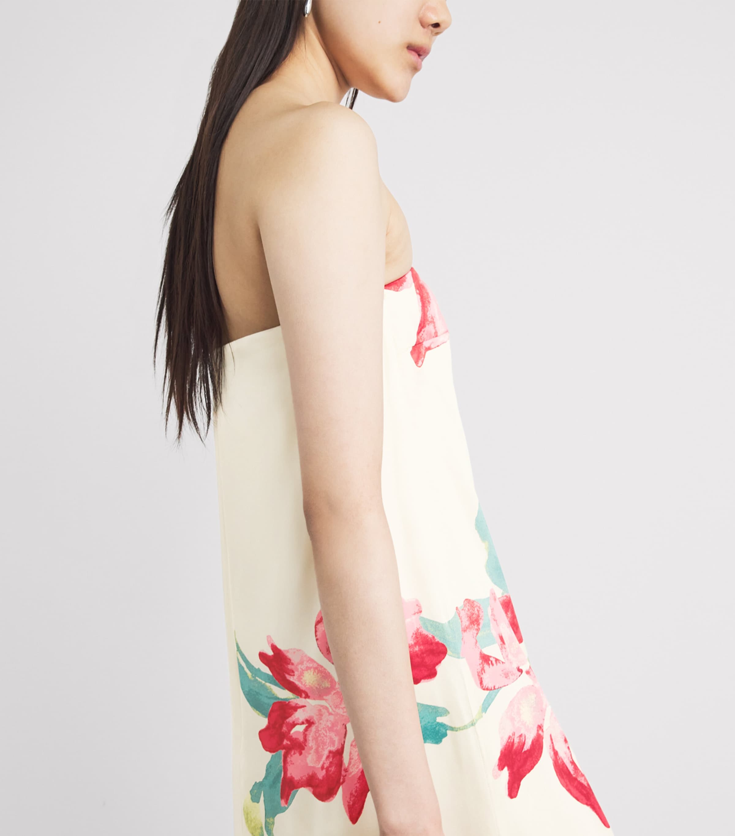 Rebecca Vallance Womens Silk Sunblush Bloom Maxi Dress Print Image 5