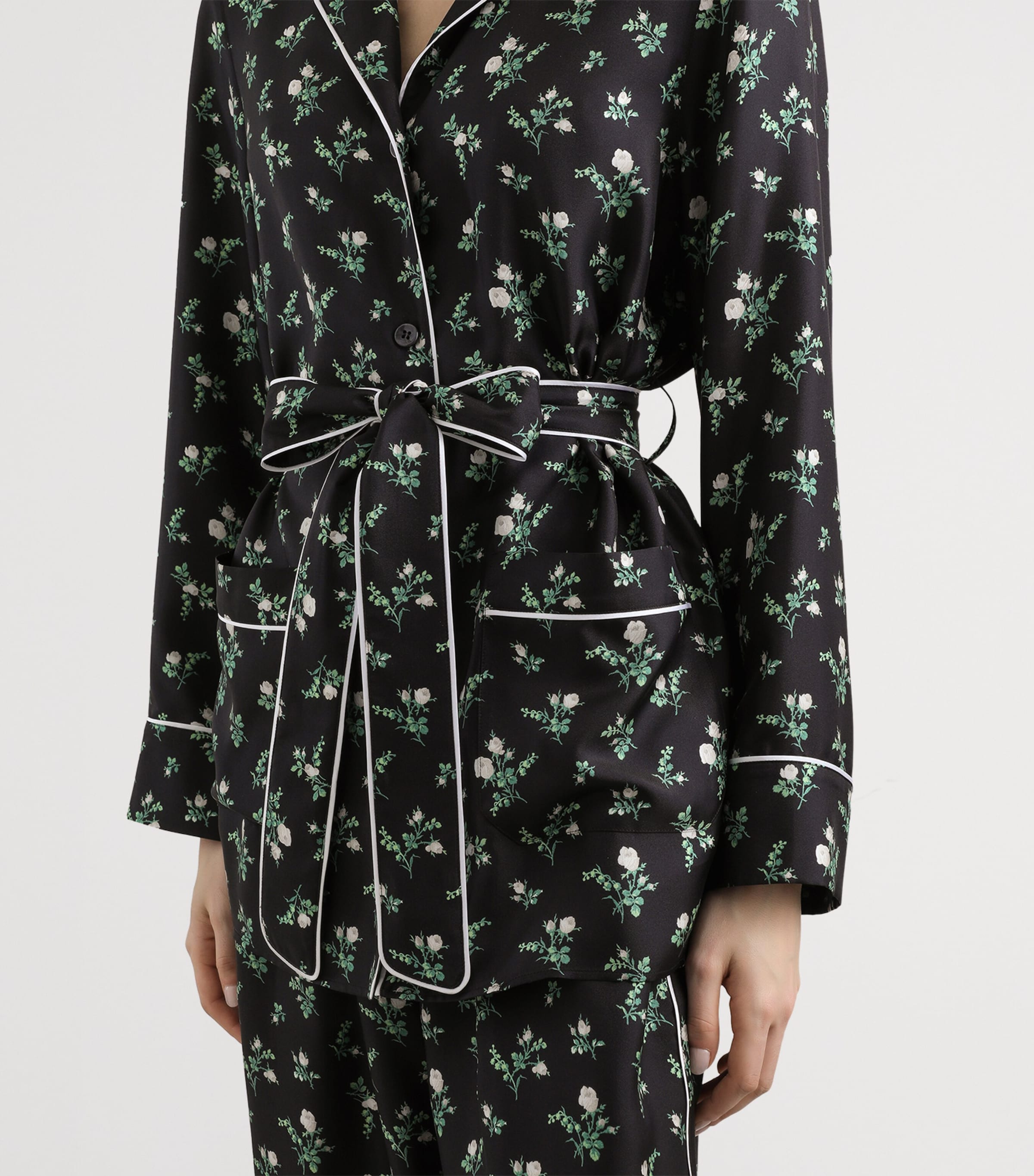 Dolce&Gabbana Womens Silk Floral Belted Shirt Ros/mugh Bco F Image 4
