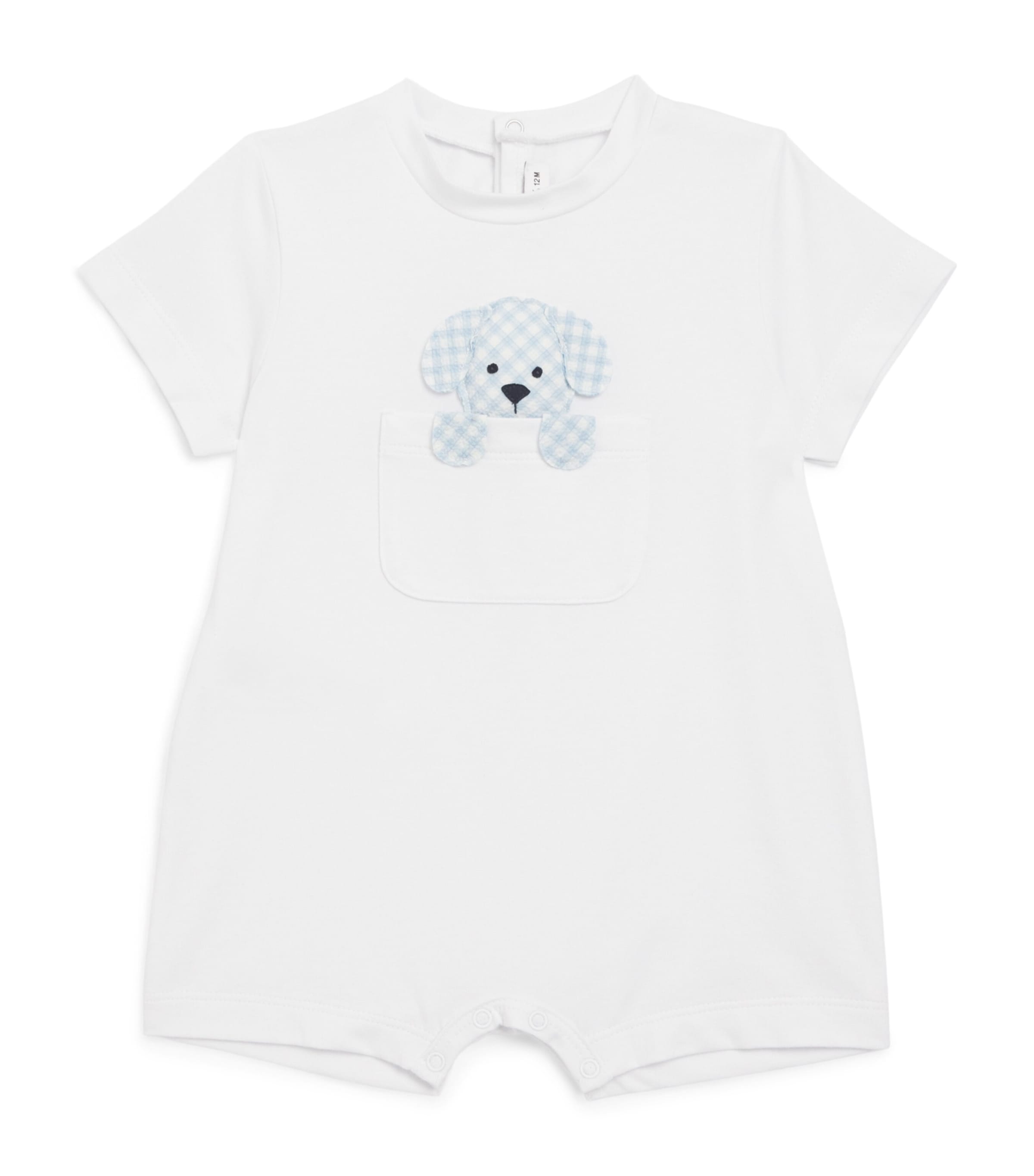 Il Gufo Stretch-cotton Dog Bodysuit In White