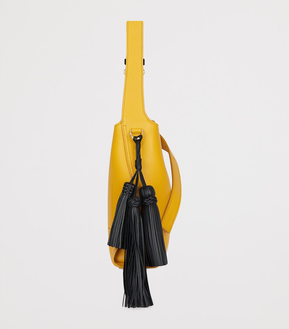 Mini Leather Belted Shoulder Bag MUSTARD Image 2