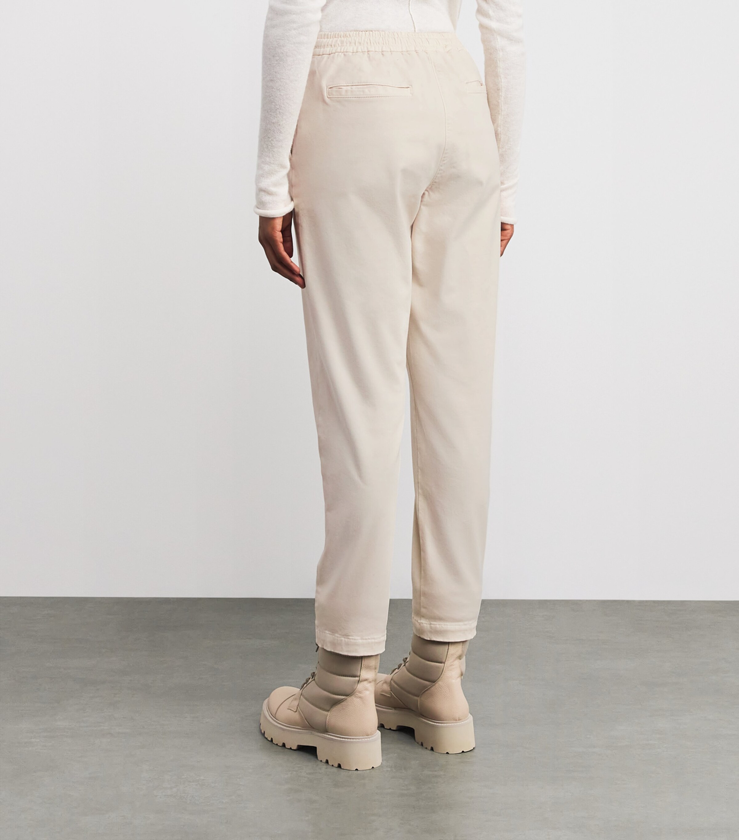 Cotton-Blend Drawstring Trousers SABBIA Image 4