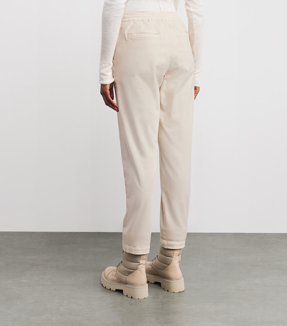 Cotton-Blend Drawstring Trousers SABBIA Image 4