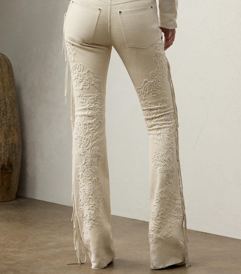 Annabeth Leather Trousers CREAM Image 4