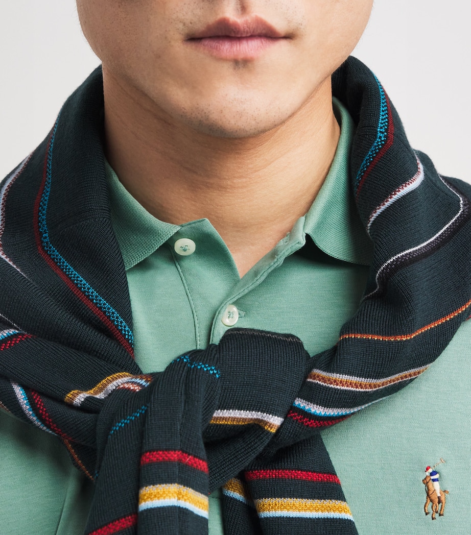 Pima Cotton Slim Polo Shirt FADED MINT Image 6