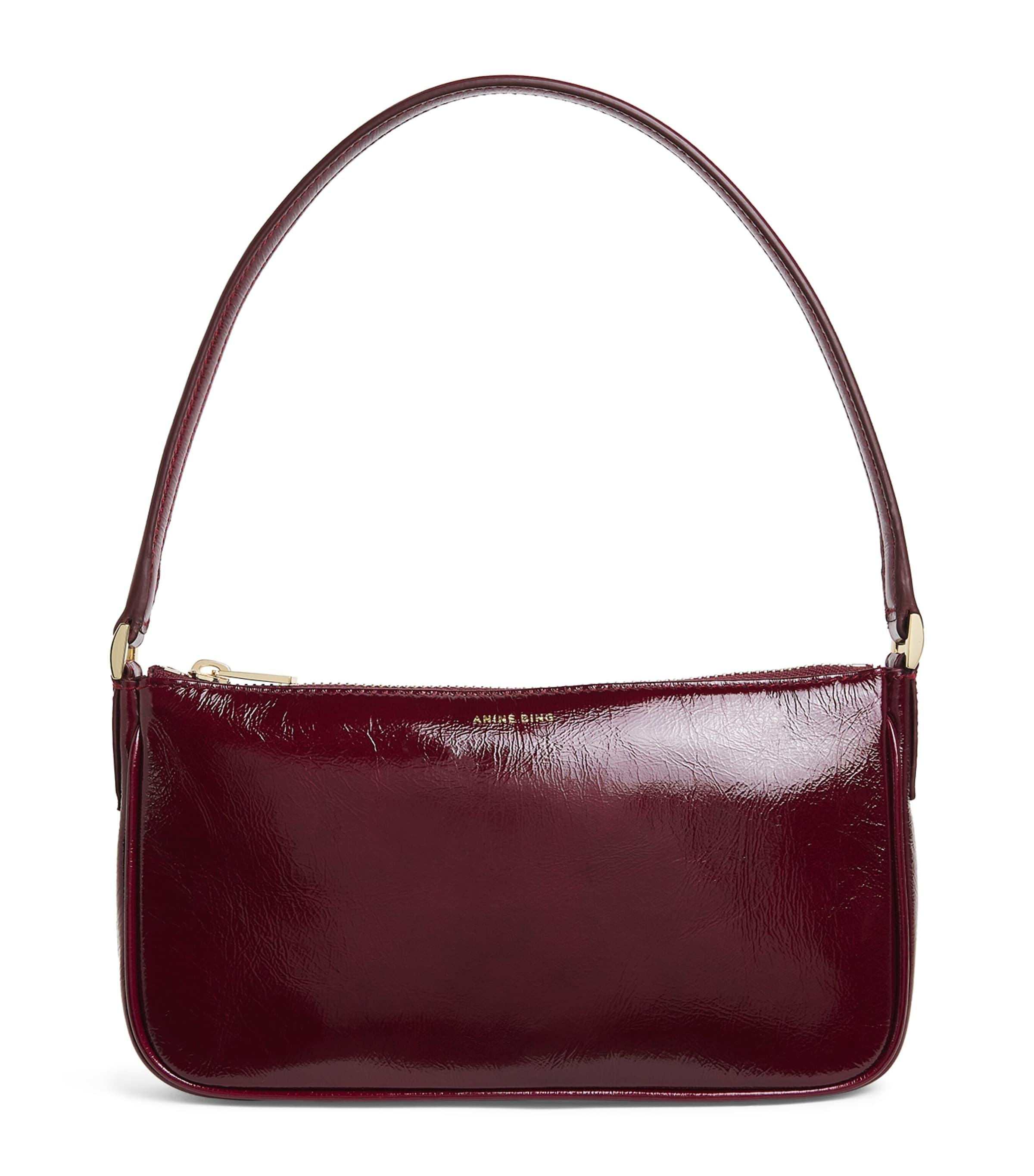 Mini Leather Elly Shoulder Bag BURGUNDY Image 1