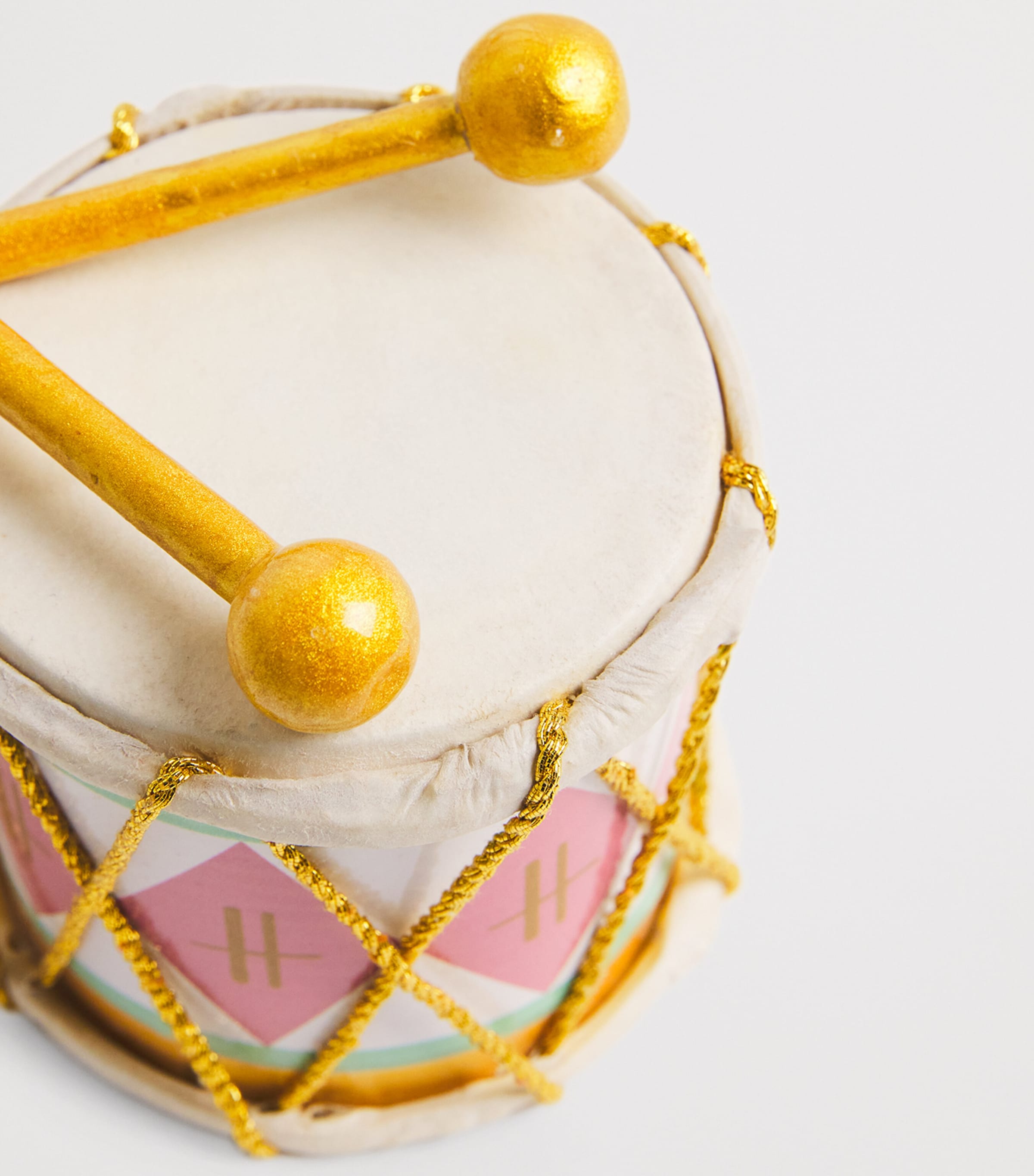 Wooden Drum Tree Decoration RED Image 2