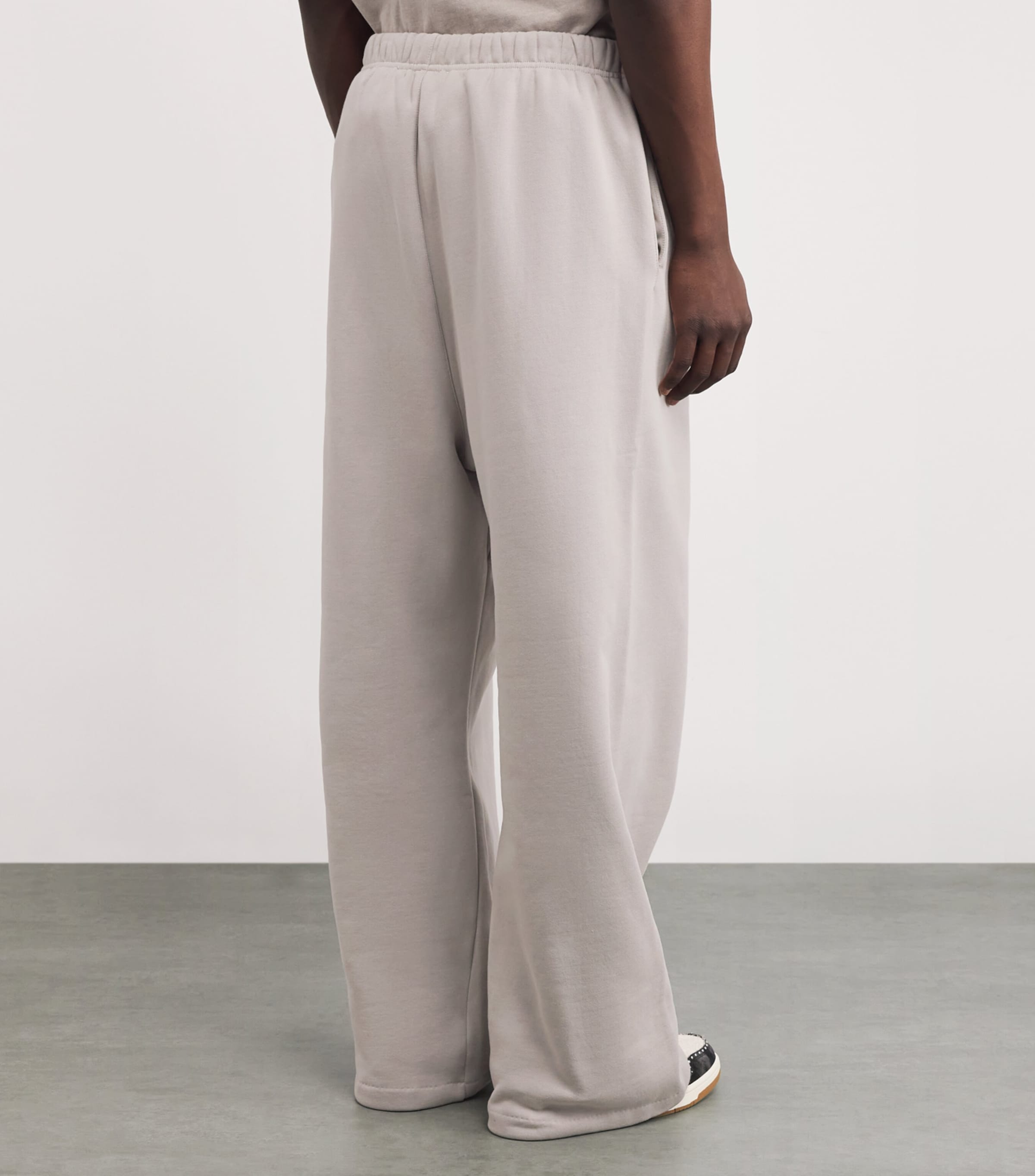 Cotton-Blend Varsity Sweatpants SMOKE GREY Image 4