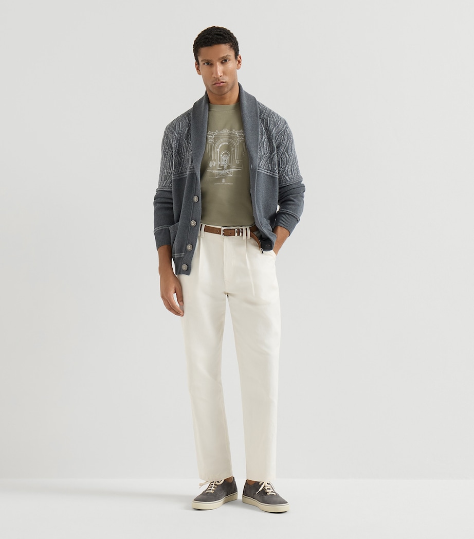Brunello Cucinelli Mens Neoclassical Print T-Shirt Image 2