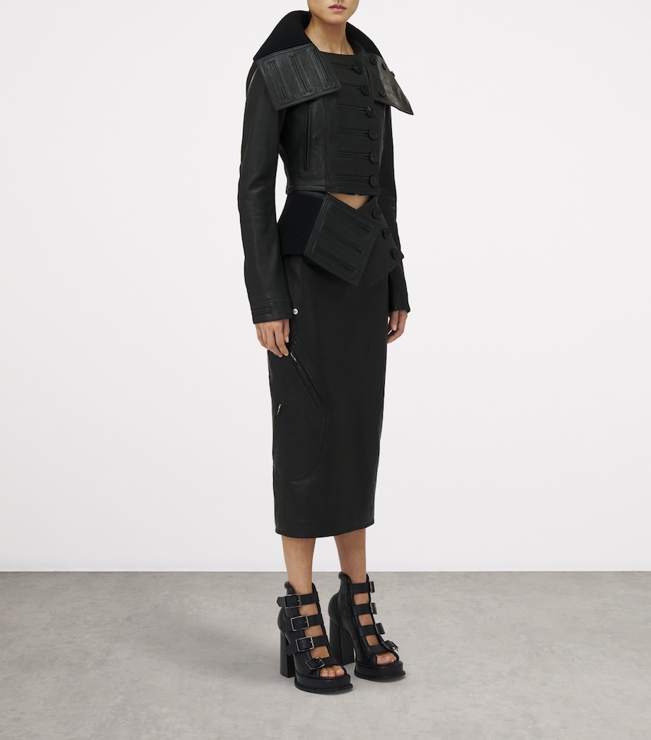 Leather Pencil Midi Skirt 1000 Image 3