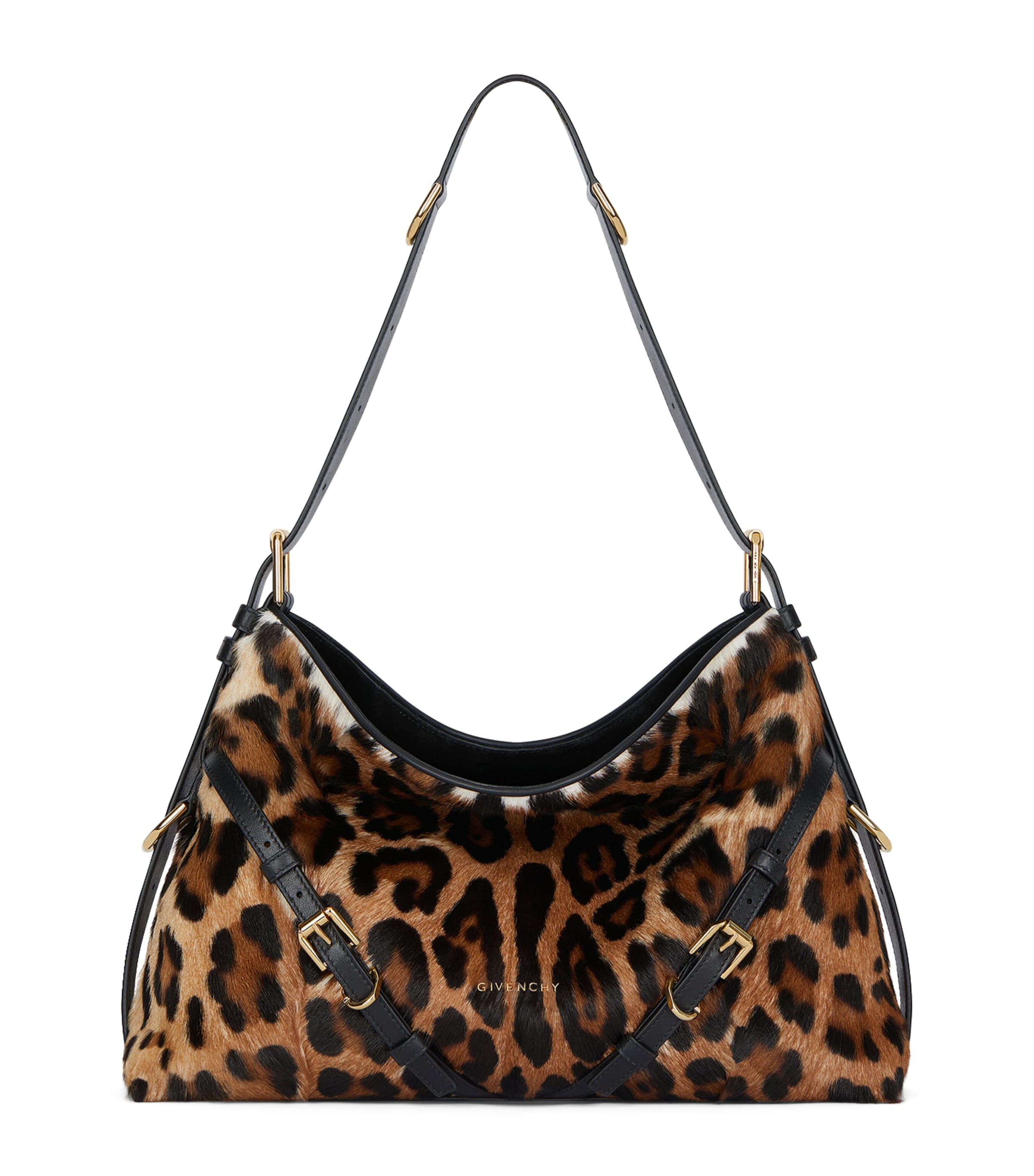 Givenchy Medium Leather Voyou Shoulder Bag Black/beige Image 1