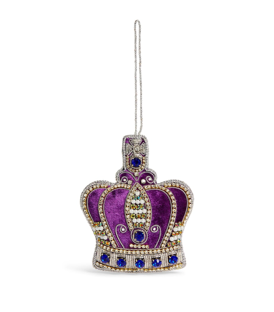 Beaded Crown Tree Decoration MULTI Image 1