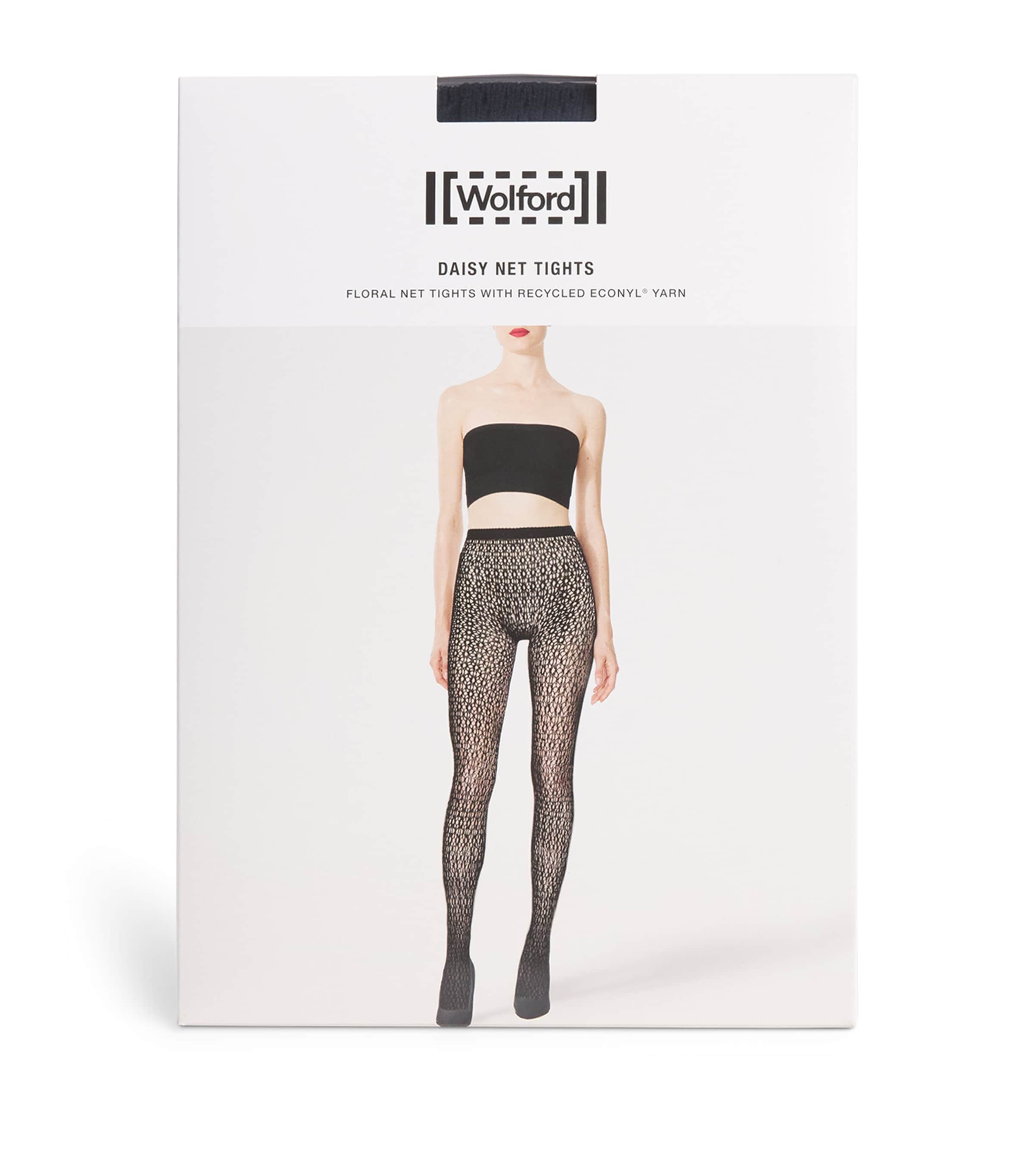 Wolford Womens Daisy Net Tights Black Image 1