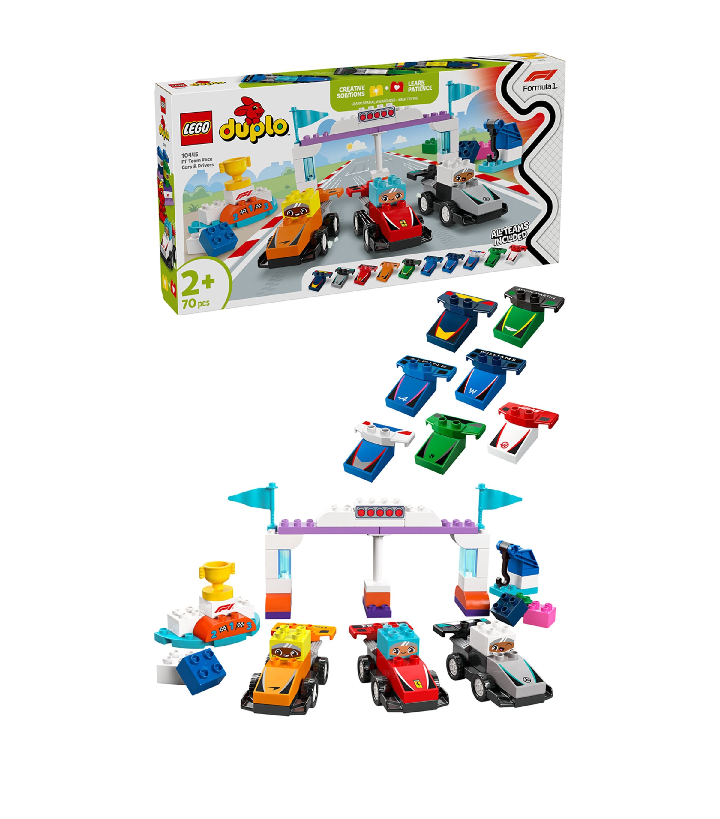 Lego DUPLO F1 Team Race Cars & Drivers 10445 Image 2