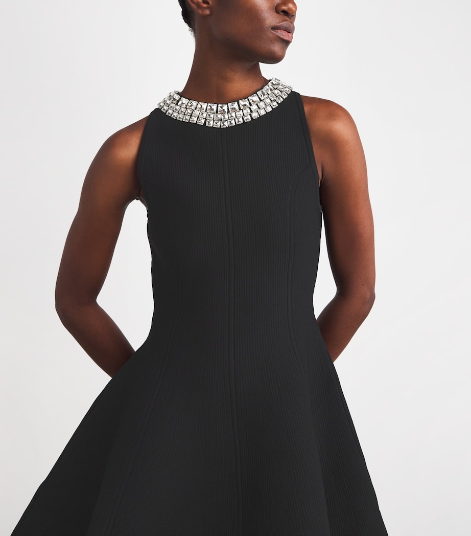 Embellished Flared Mini Dress BLACK Image 4