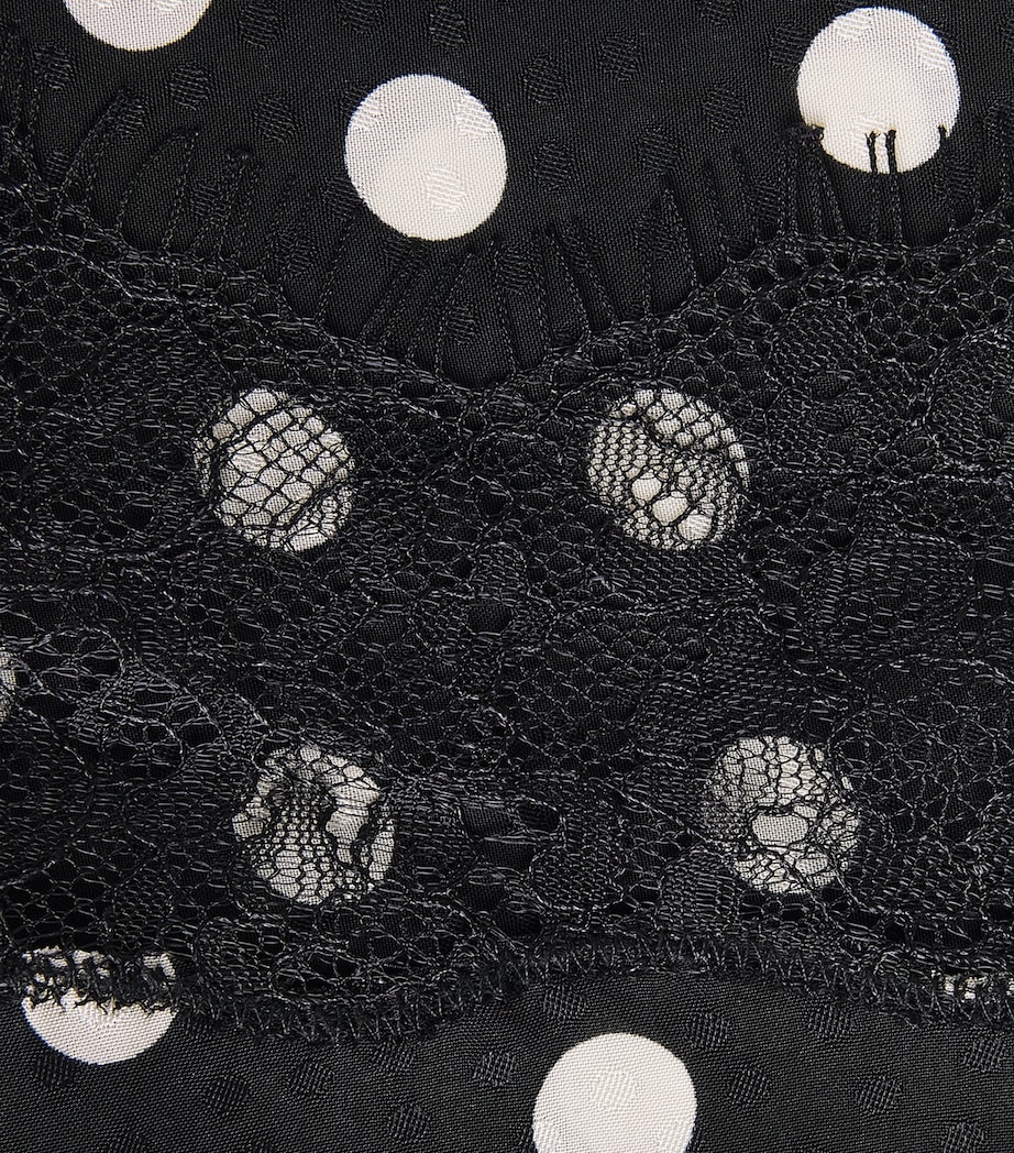 Polka Dot Amelia Cami Top WHITE/BLACK Image 5