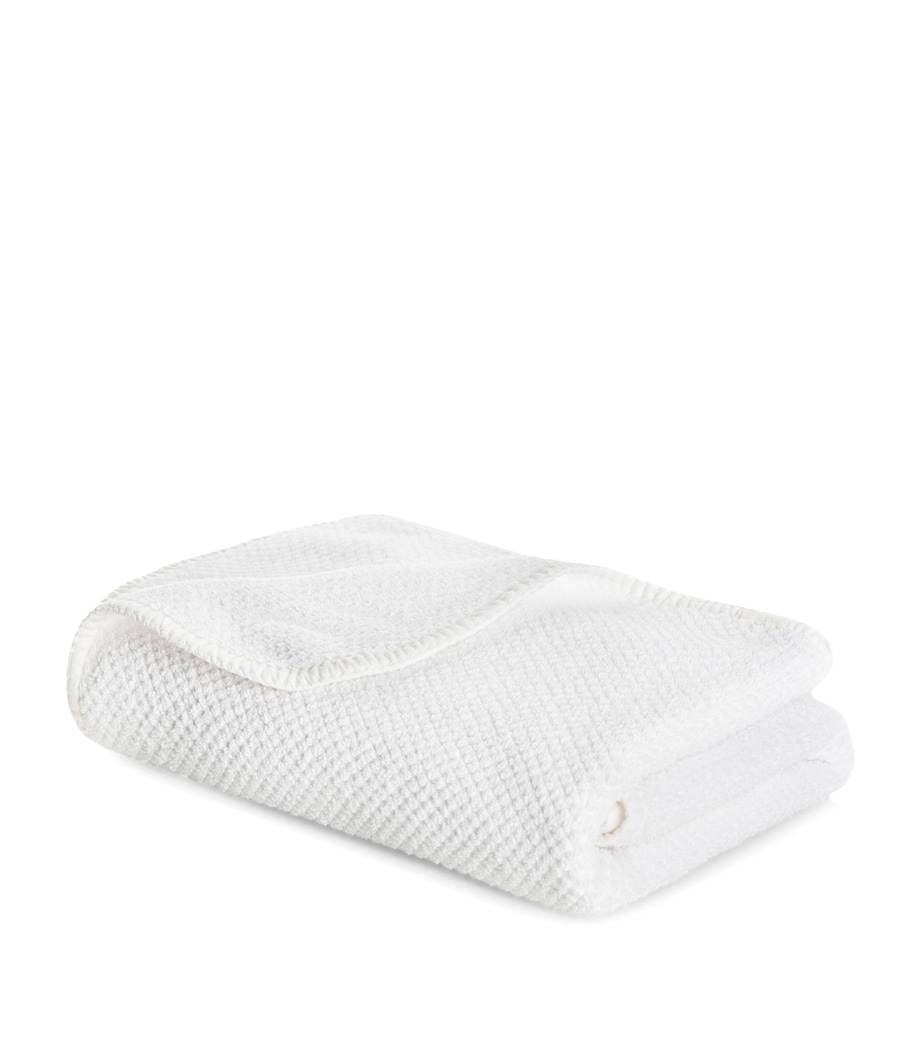 Bee Waffle Bath Sheet (90cm x 180cm) WHITE Image 3