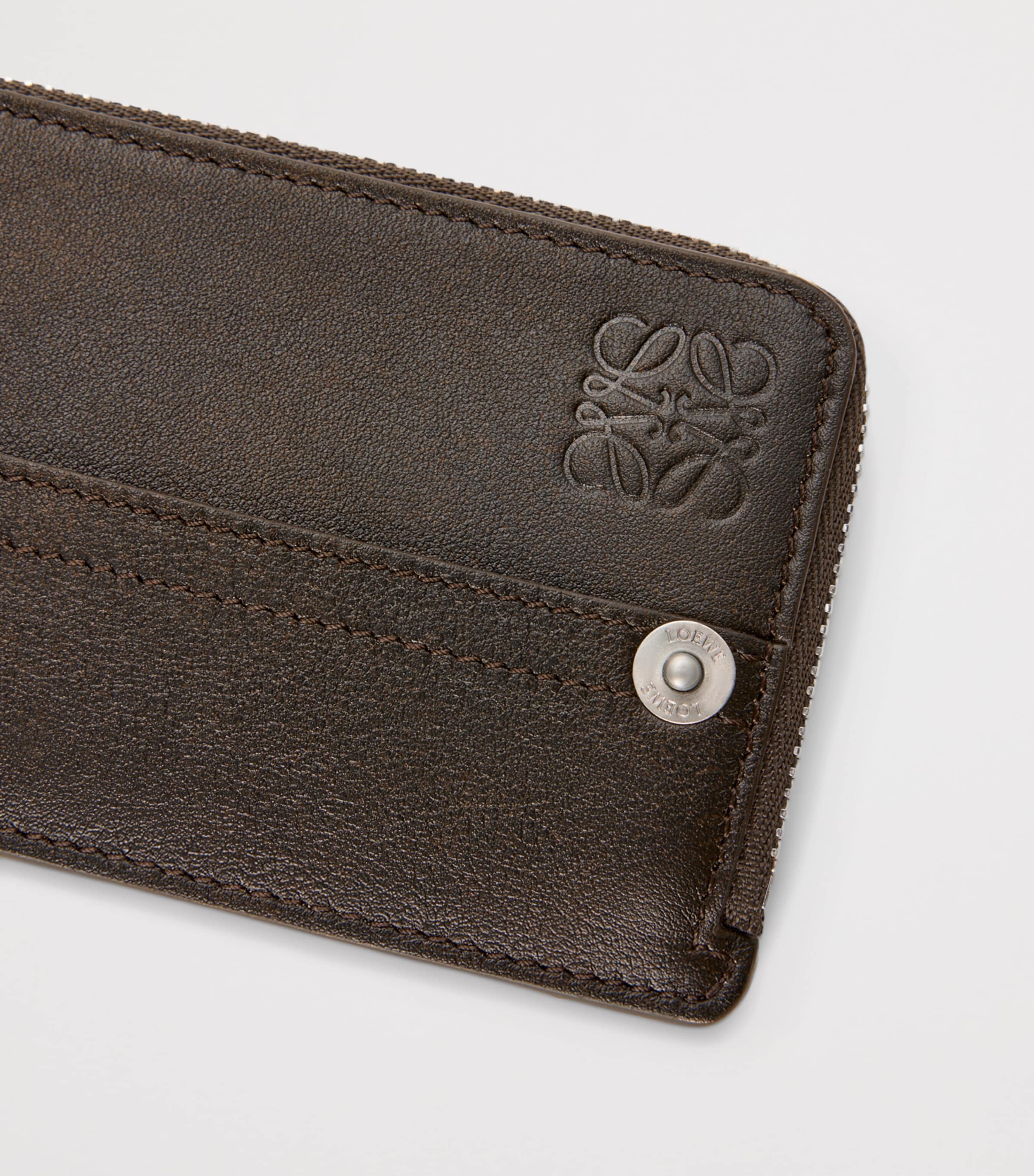 Calfskin Panta Coin Card Holder VINTAGE BROWN Image 4
