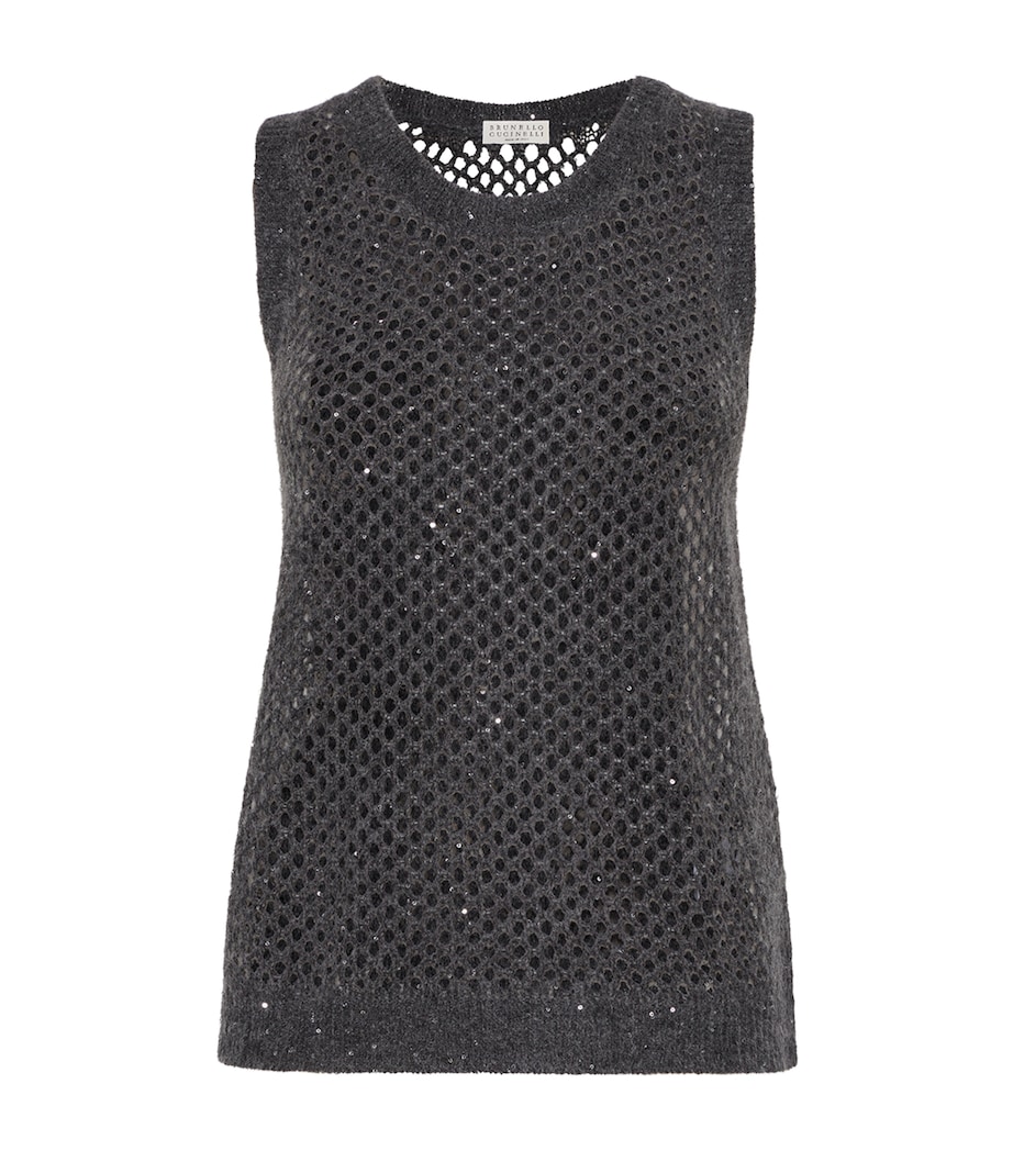 Dazzling Mesh Knitted Vest C3595 Image 1