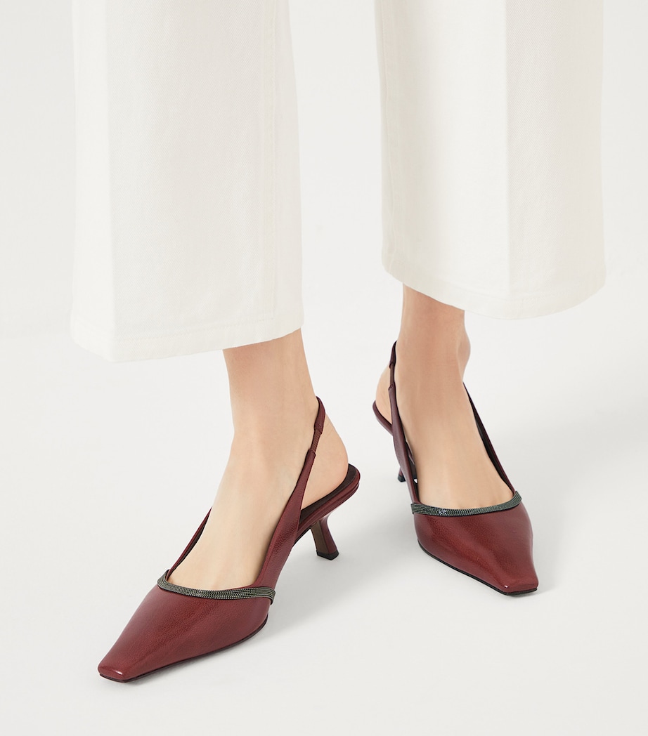 Leather City Slingback Heels 65 C4187 Image 2