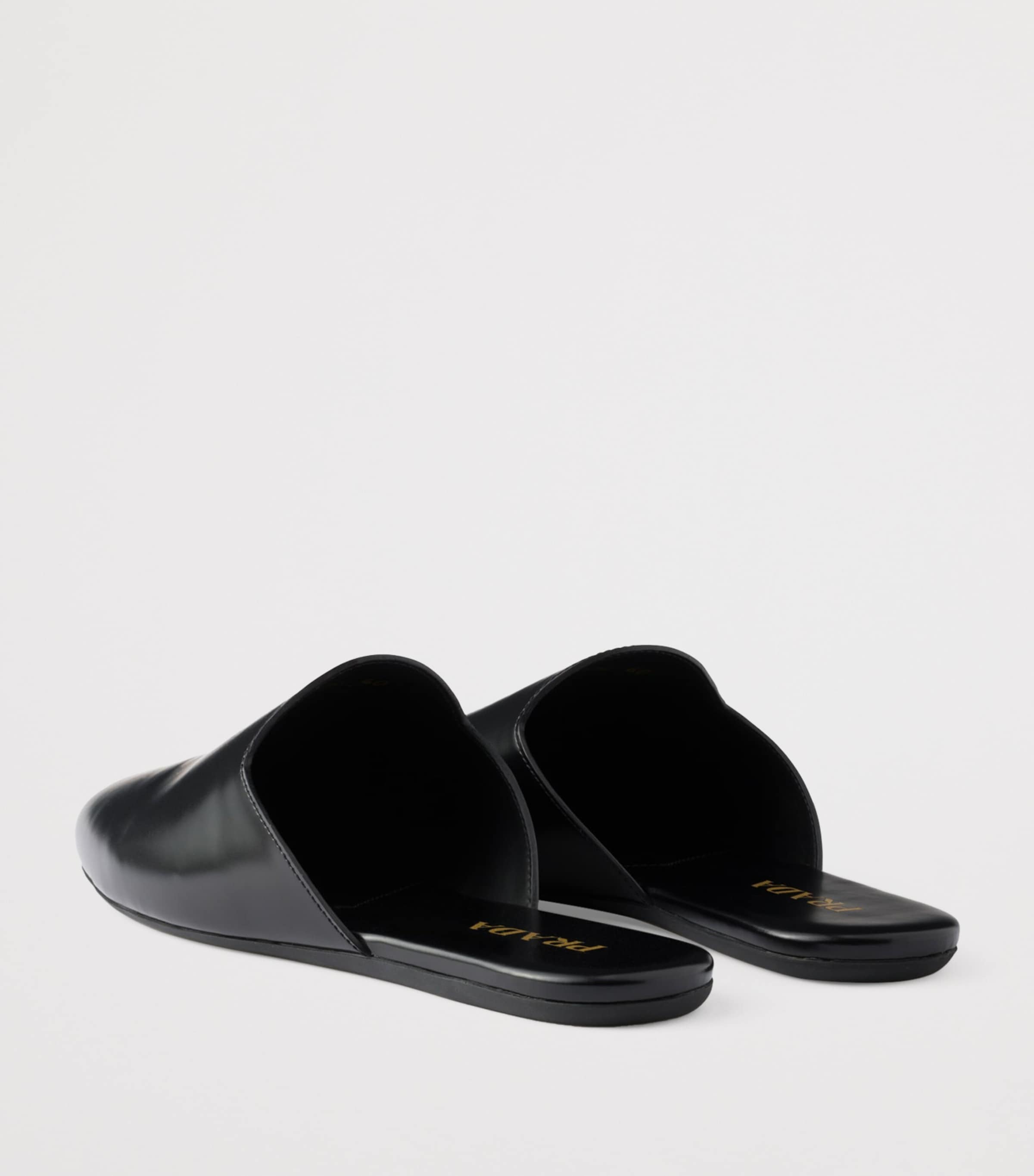 Leather Flat Mules F0002 Image 4