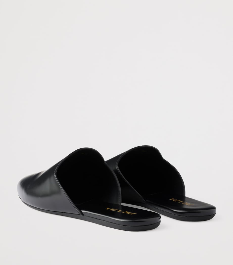 Leather Flat Mules F0002 Image 4