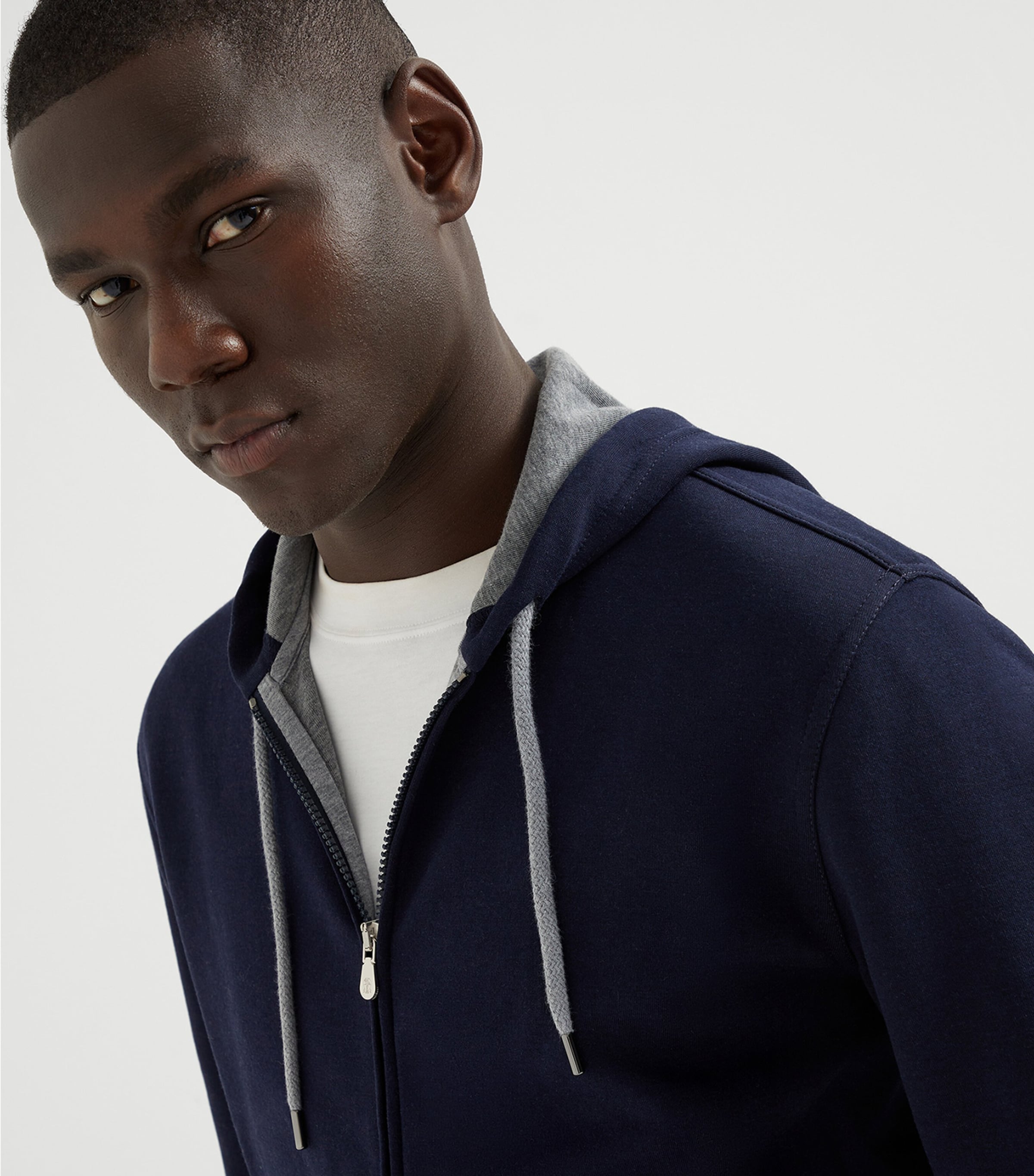 Brunello Cucinelli Cotton-Cashmere-Silk-Blend Hoodie