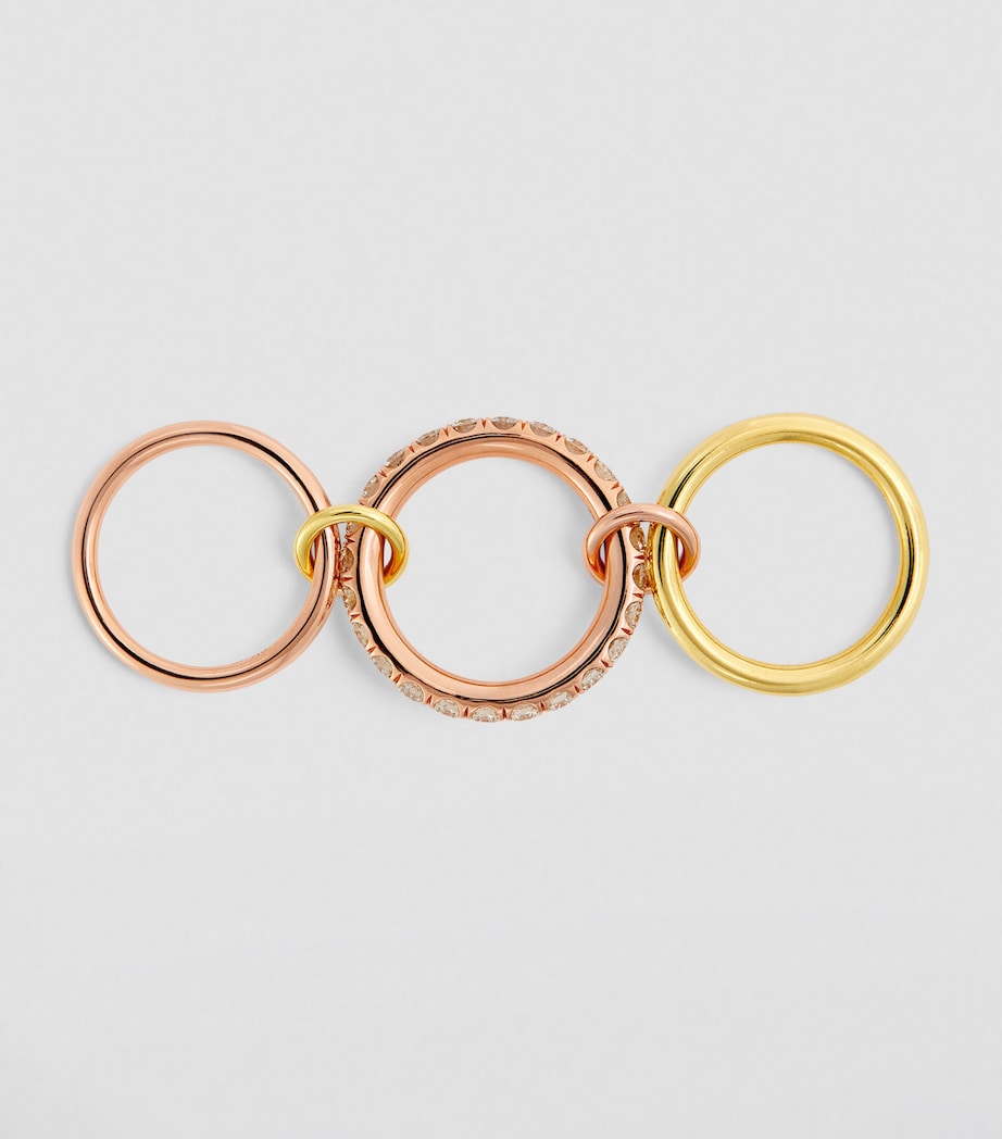 Rose Gold, Yellow Gold and Diamond Danu Ring MIXED GOLD Image 2