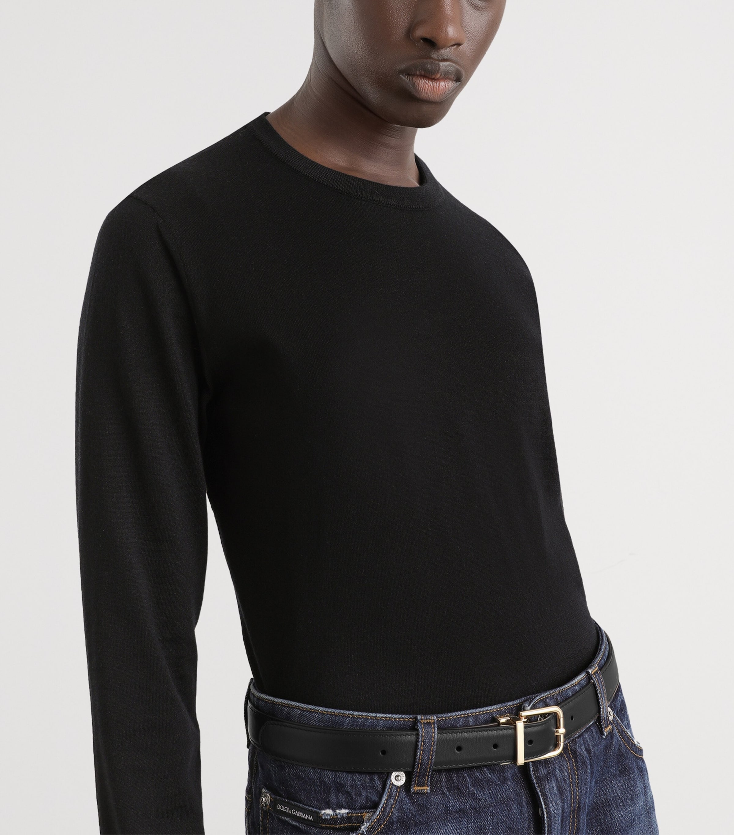 Cashmere Sweater N0000-BLACK Image 5