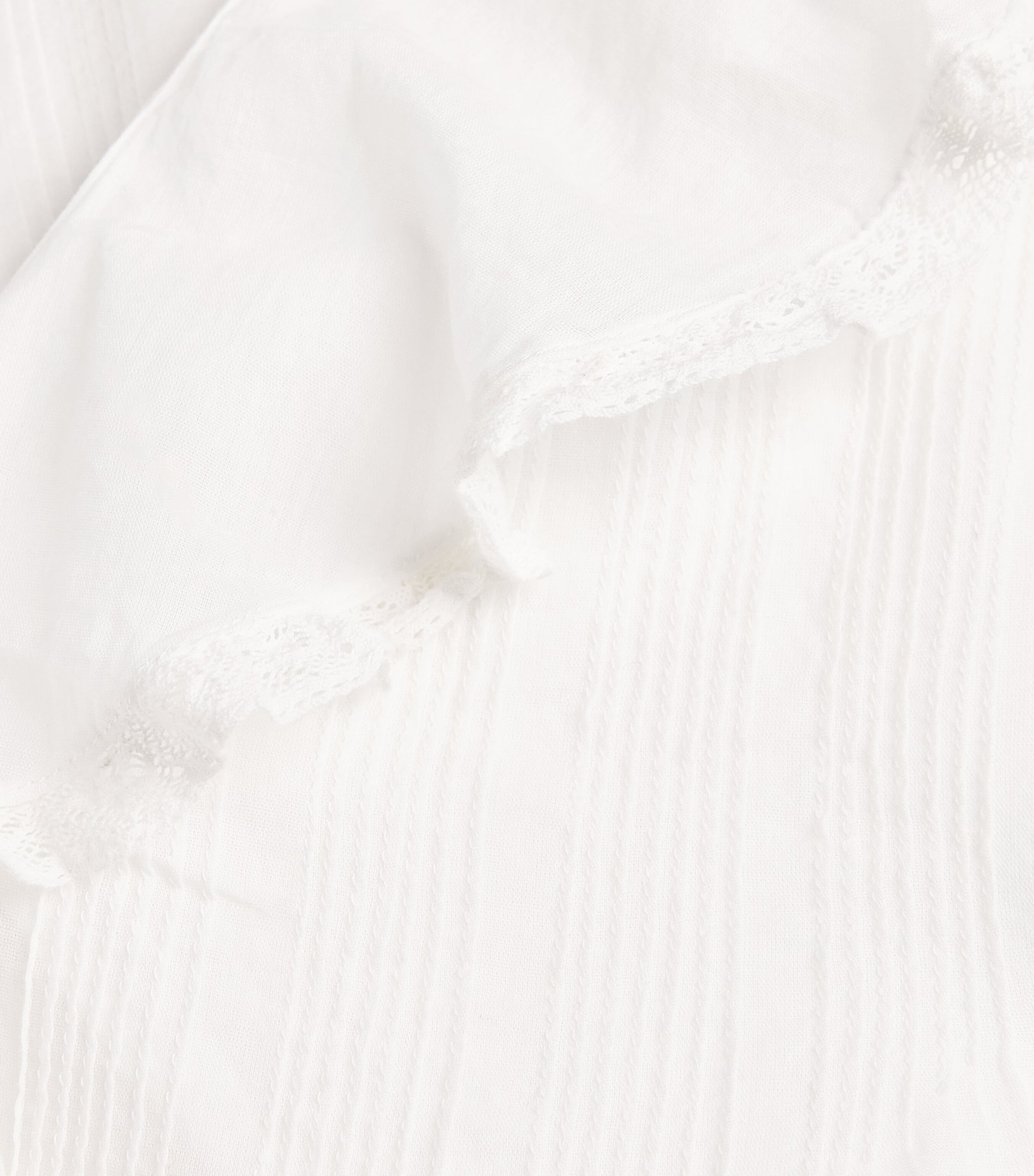 DÔEN Womens Organic Cotton Hilda Ruffle Top Salt Image 6