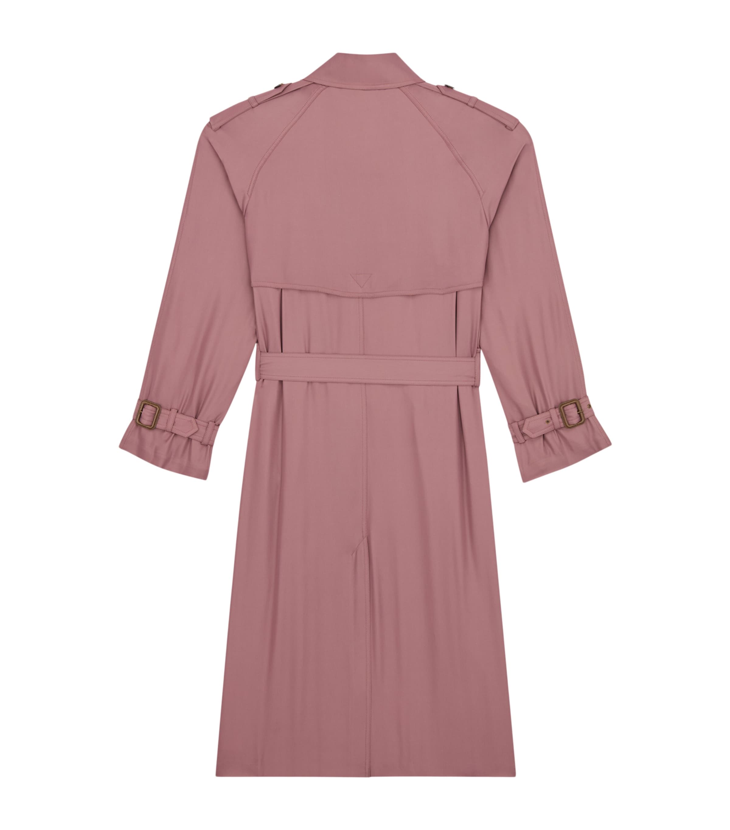 Saint Laurent Mens Satin Double-Breasted Trench Coat Image 3
