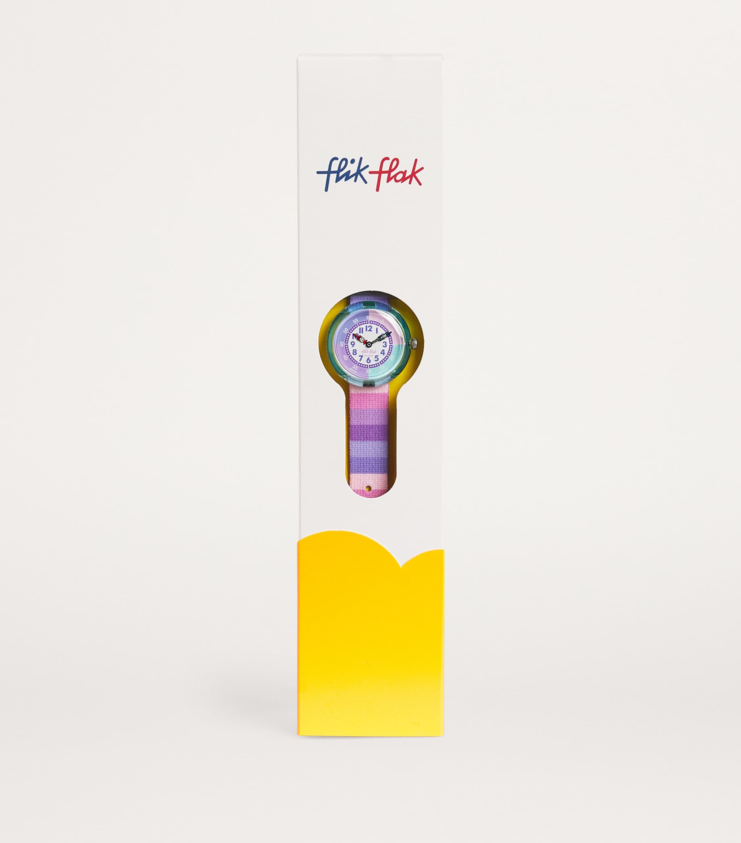Flik Flak Stripy Purple Watch In Purple