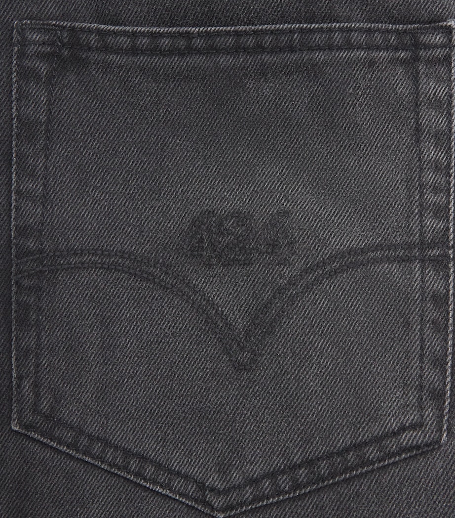 424 Mens Loose Wide-Leg Jeans Black Image 6