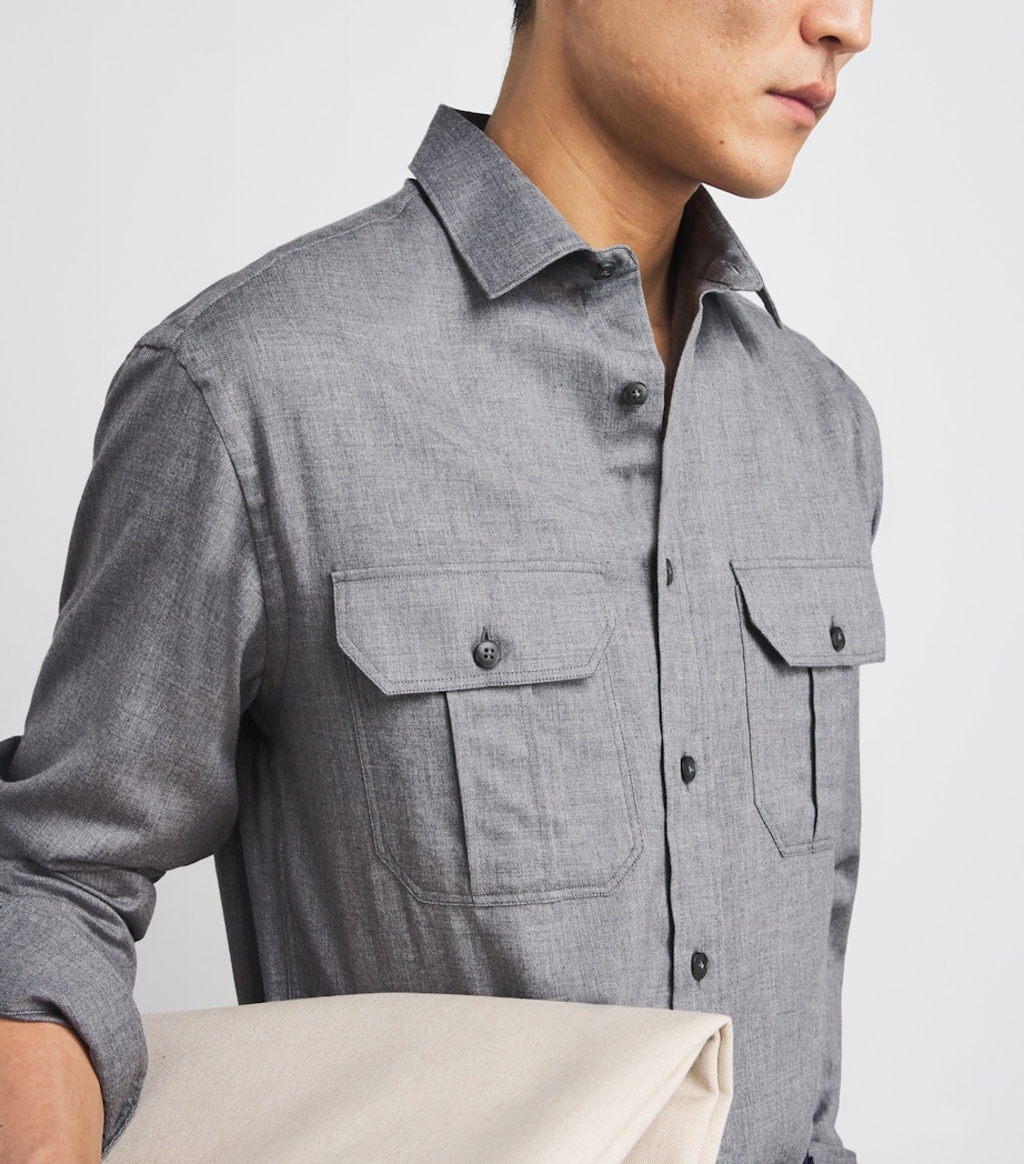 Cotton-Cashmere Chest-Pocket Shirt 201 Image 6