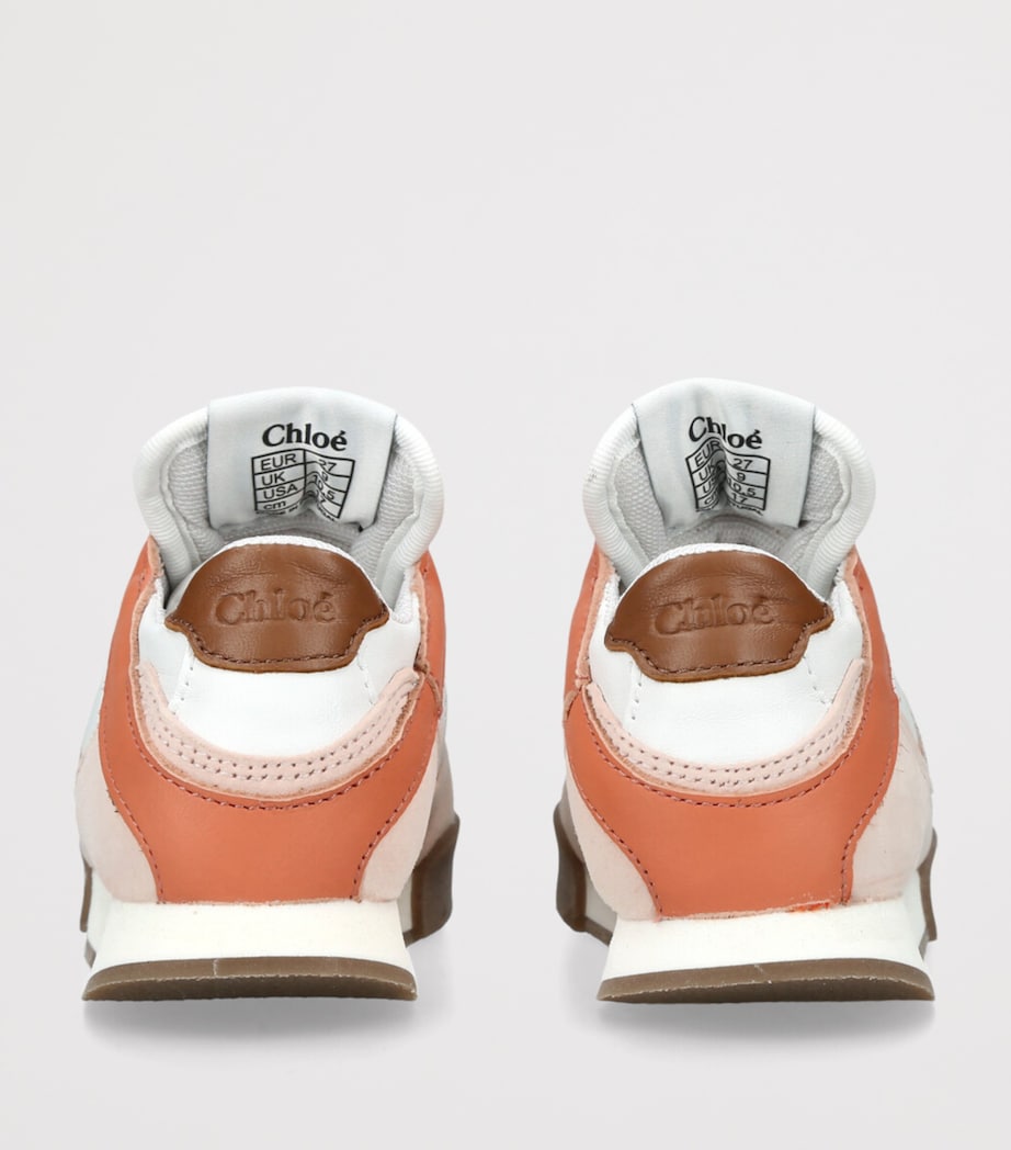 Chloé Kids Leather Kick Sneakers White/oth Image 2