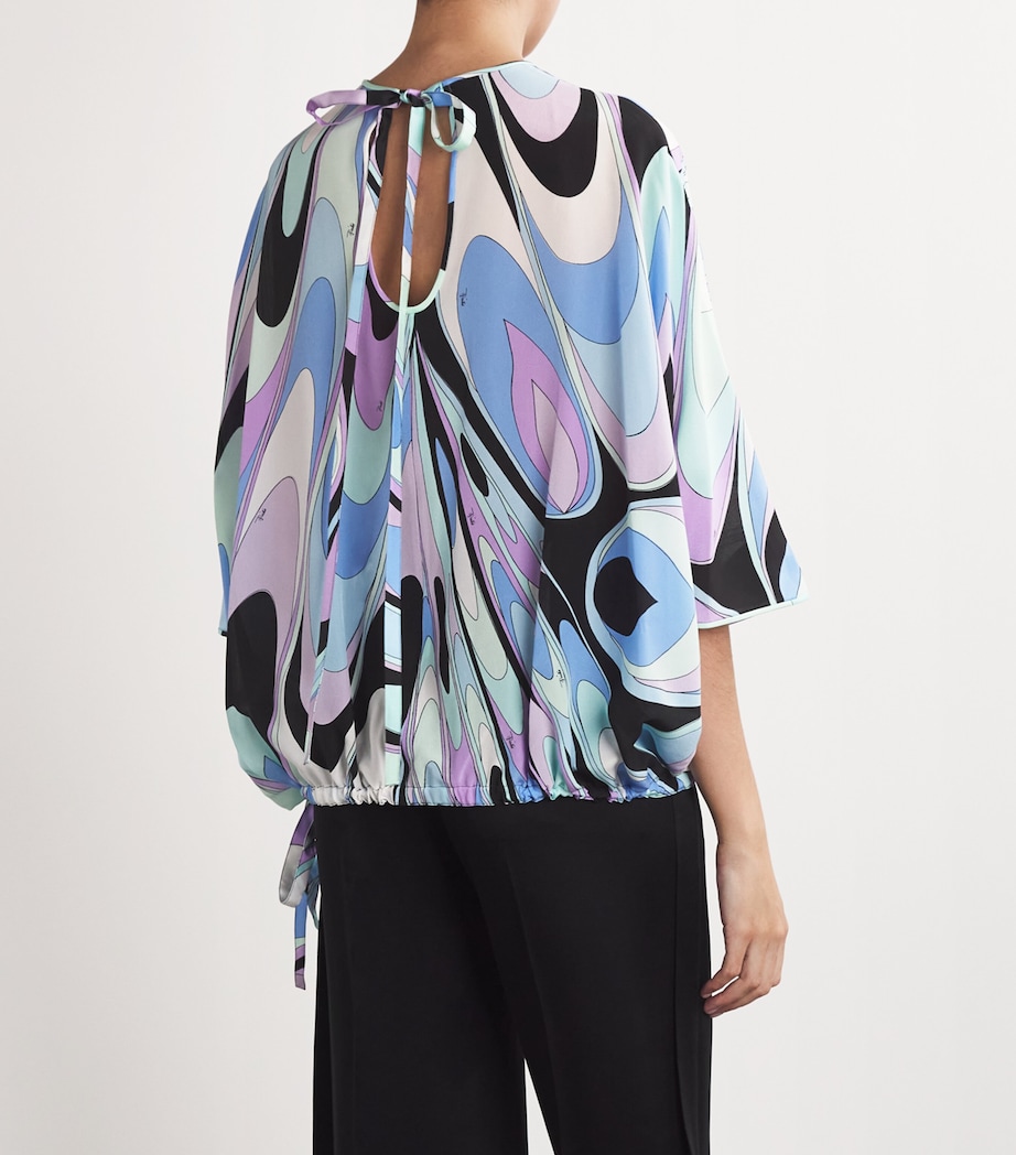 Silk Drawstring Blouse CELESTE Image 3