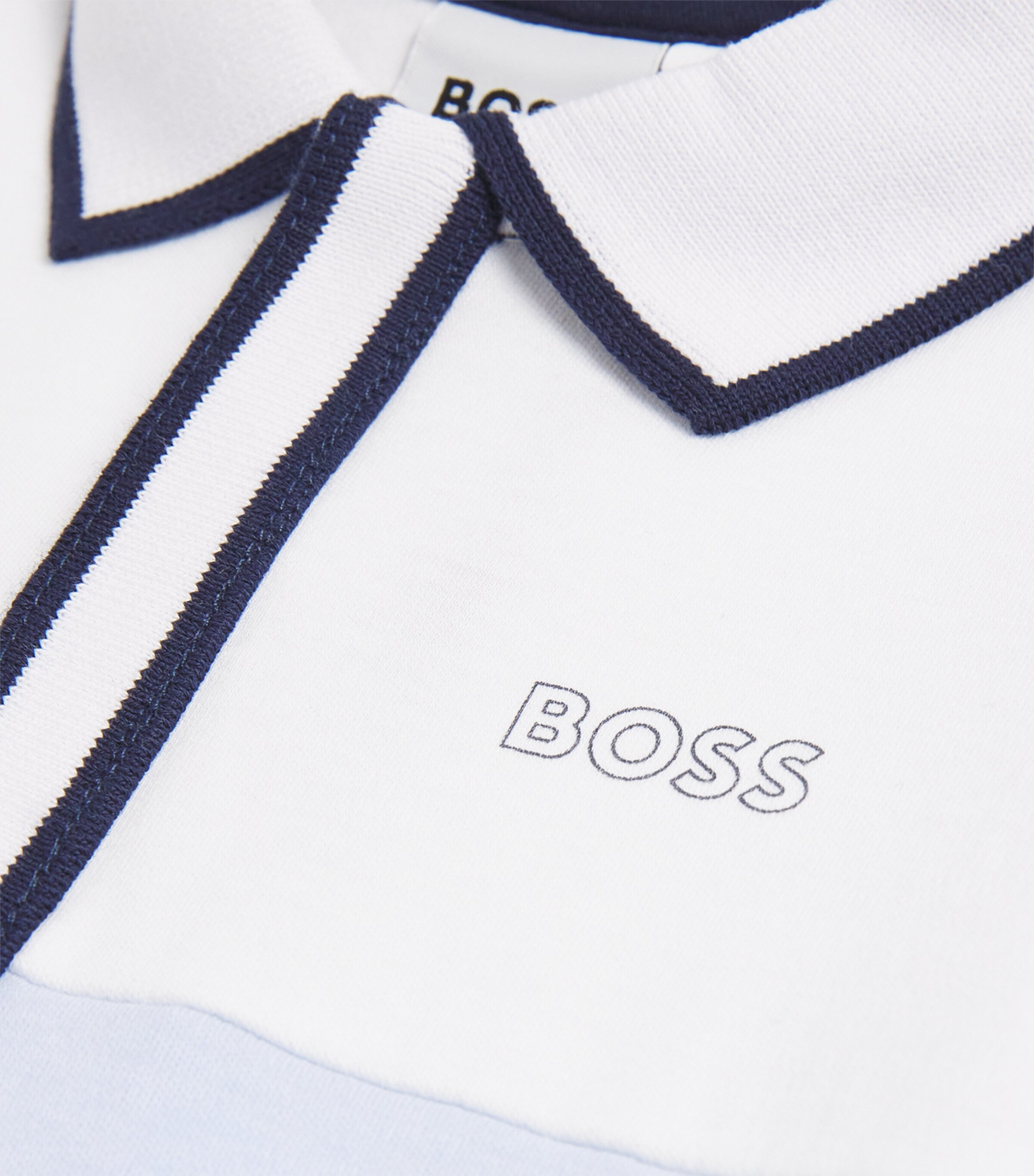 BOSS Kidswear Stretch-Cotton Logo All-In-One (1-18 Months) Pale Blue Image 3