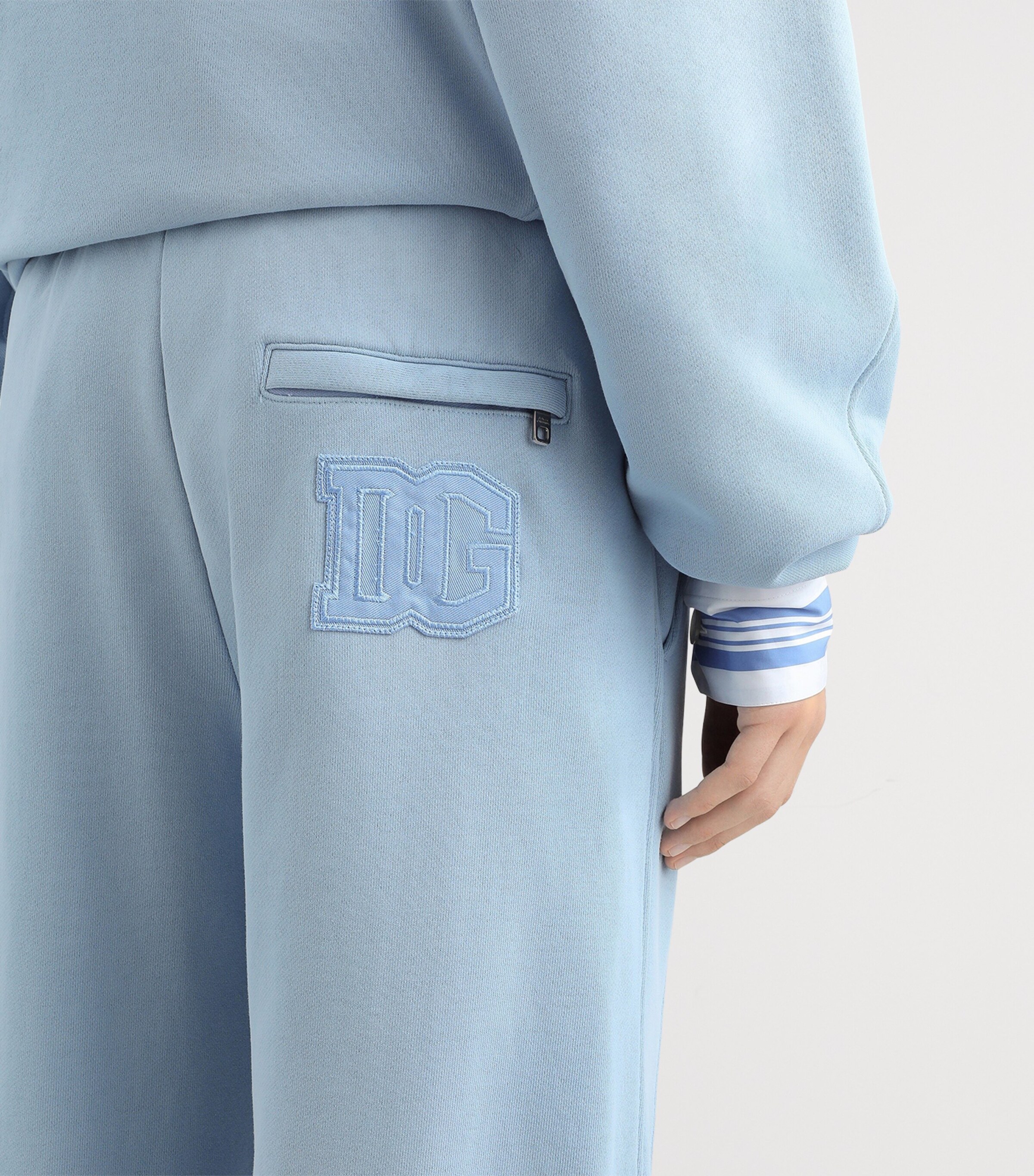 Dolce&Gabbana Mens Cotton Jersey Sweatpants Sky Blue Image 5