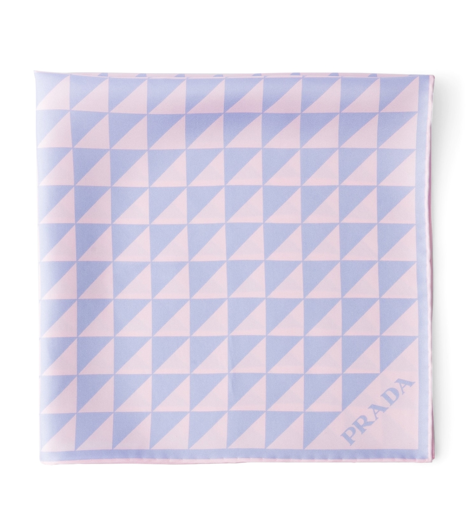Prada Silk Triangle Scarf Pink Image 1