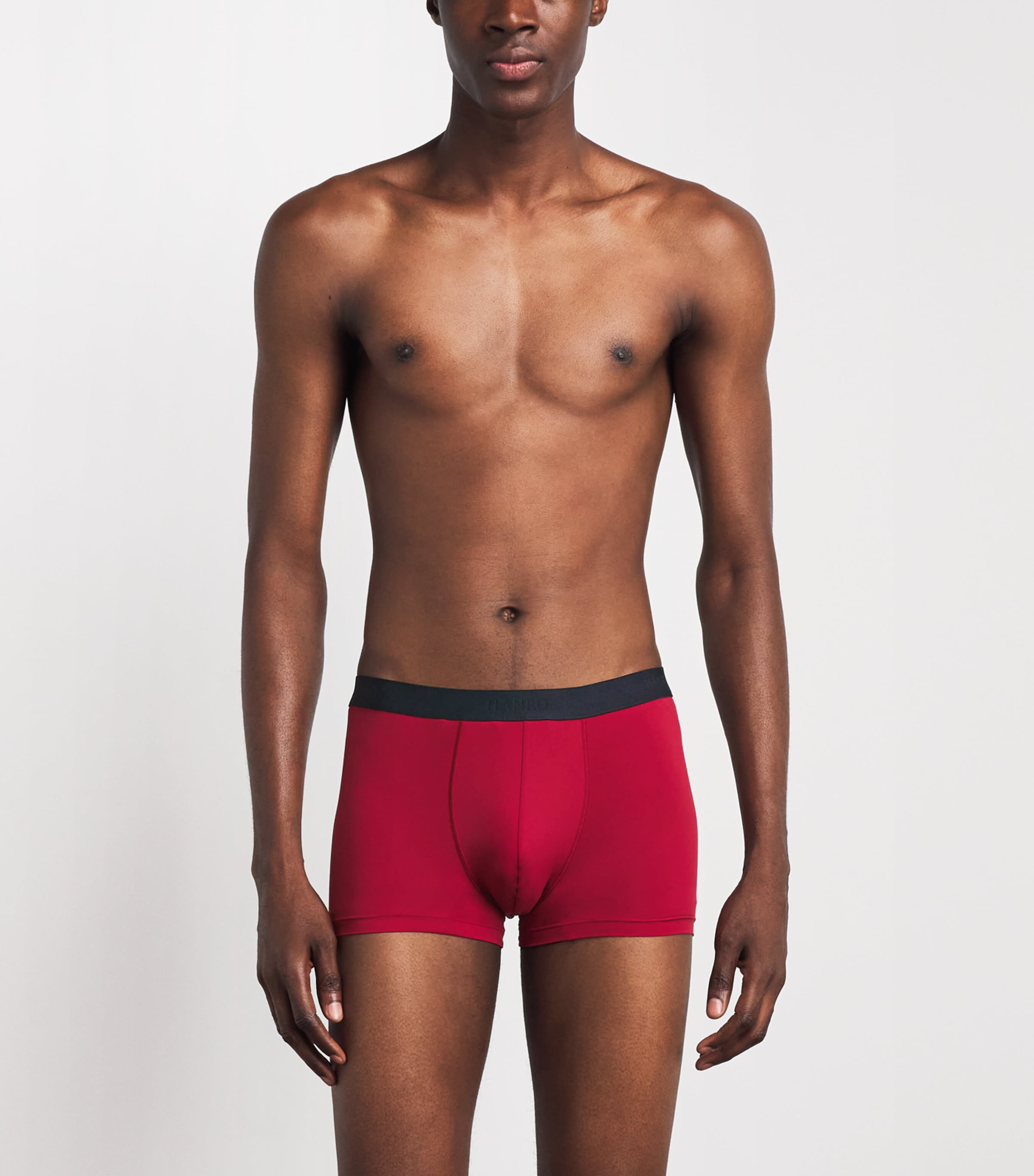 Hanro Mens Micro-Touch Boxer Briefs Intense Re Image 4