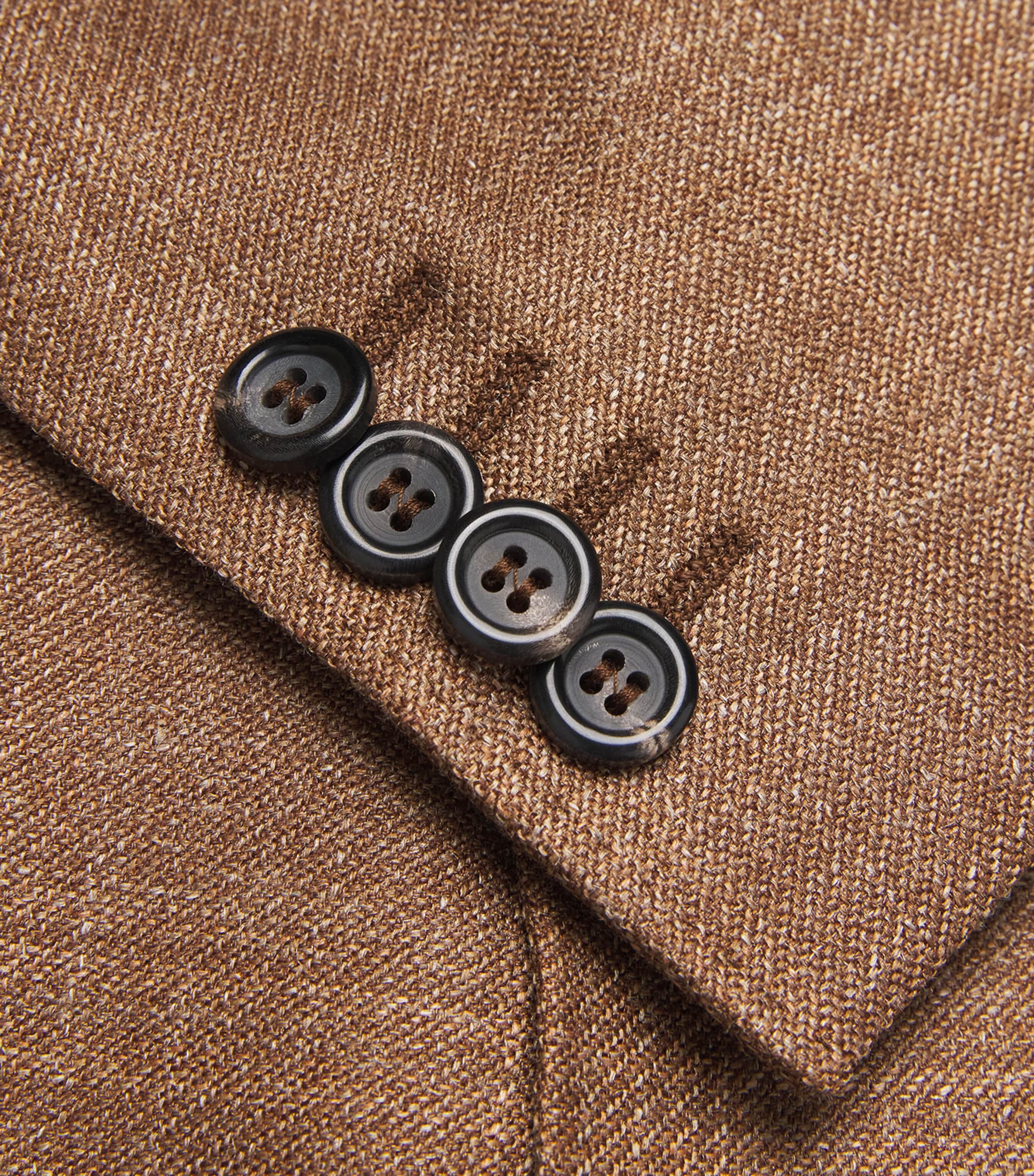 Wool-Silk-Linen Check Blazer 701 Image 5