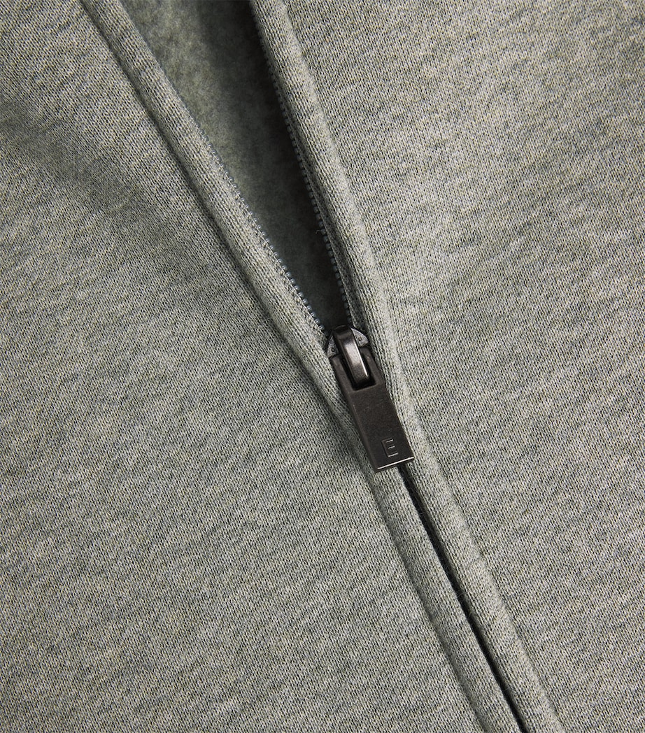 Cotton-Blend Logo Zip Hoodie CONCRETE HEATHER Image 5