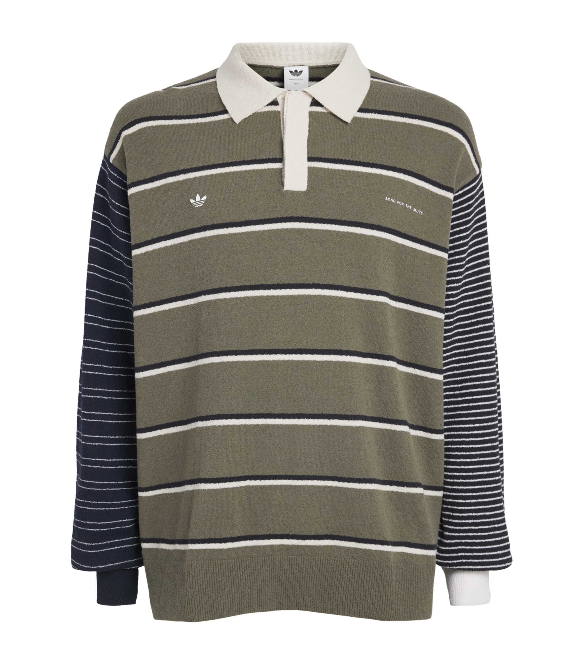 adidas Mens x Song for the Mute Rugby Polo Shirt Olive Strata/black Image 1