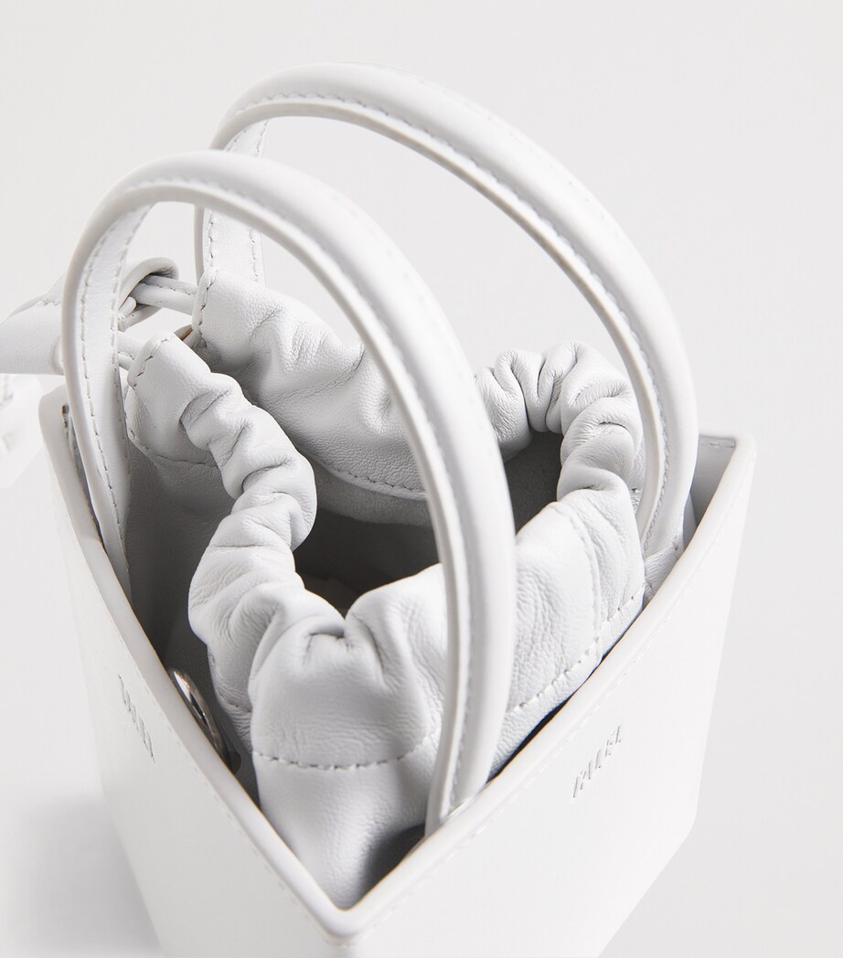 Talel Paris Small Leather Triangle Bag White Image 5