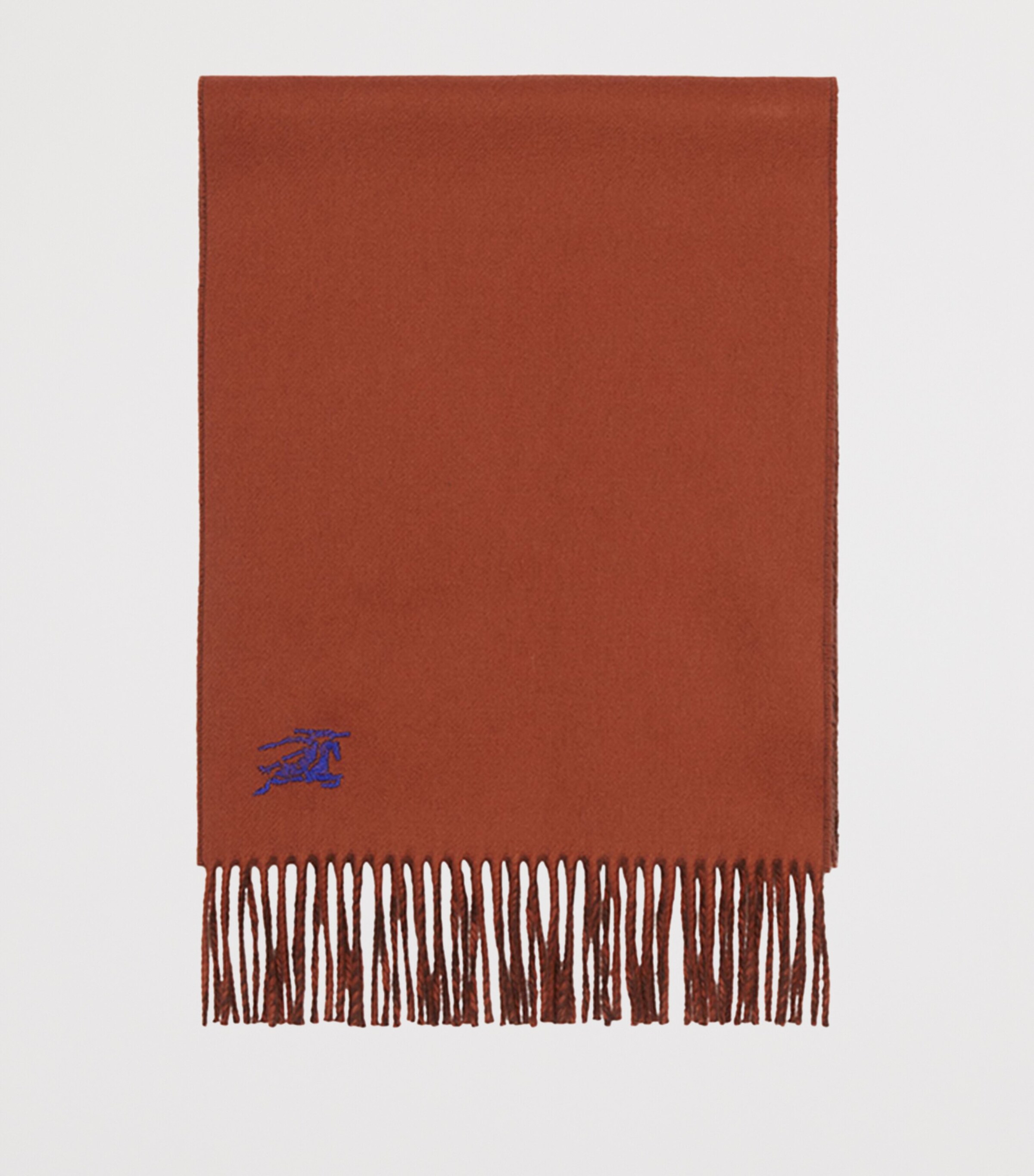 Cashmere Reversible EKD Scarf TREACLE BROWN/BRICK Image 2
