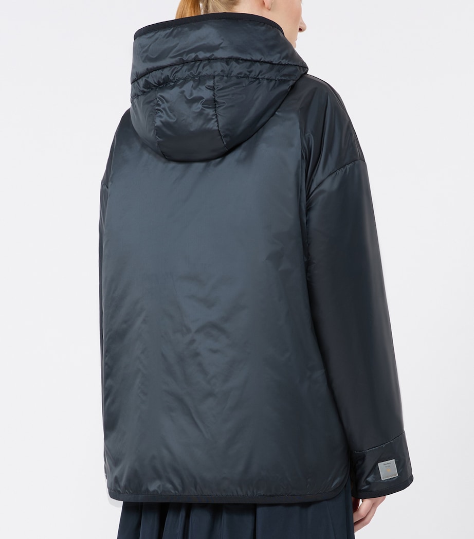 Max Mara Womens Hooded Padded Jacket Midnightblue Image 4
