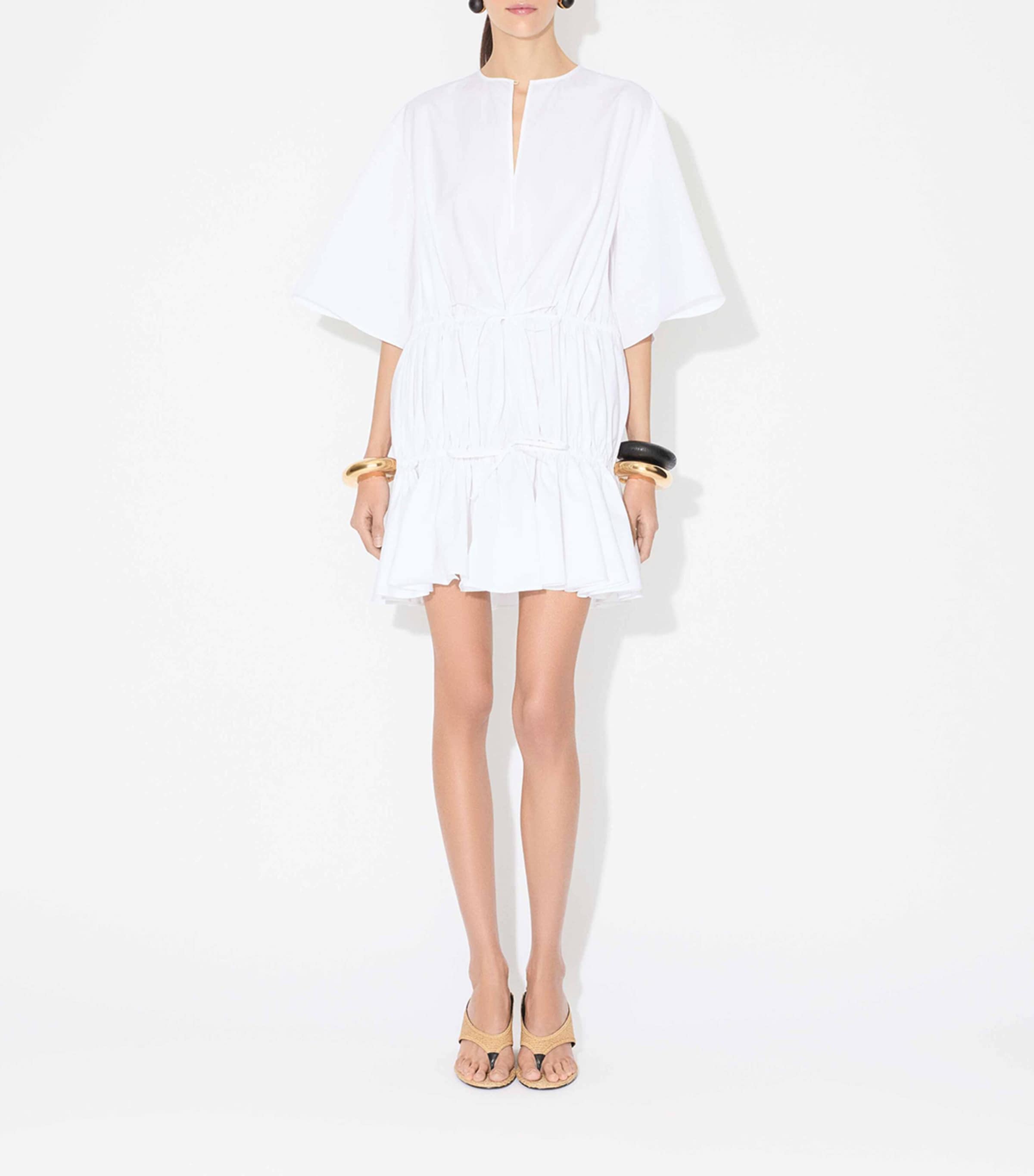 Cotton Poplin Mini Dress BLANC Image 2