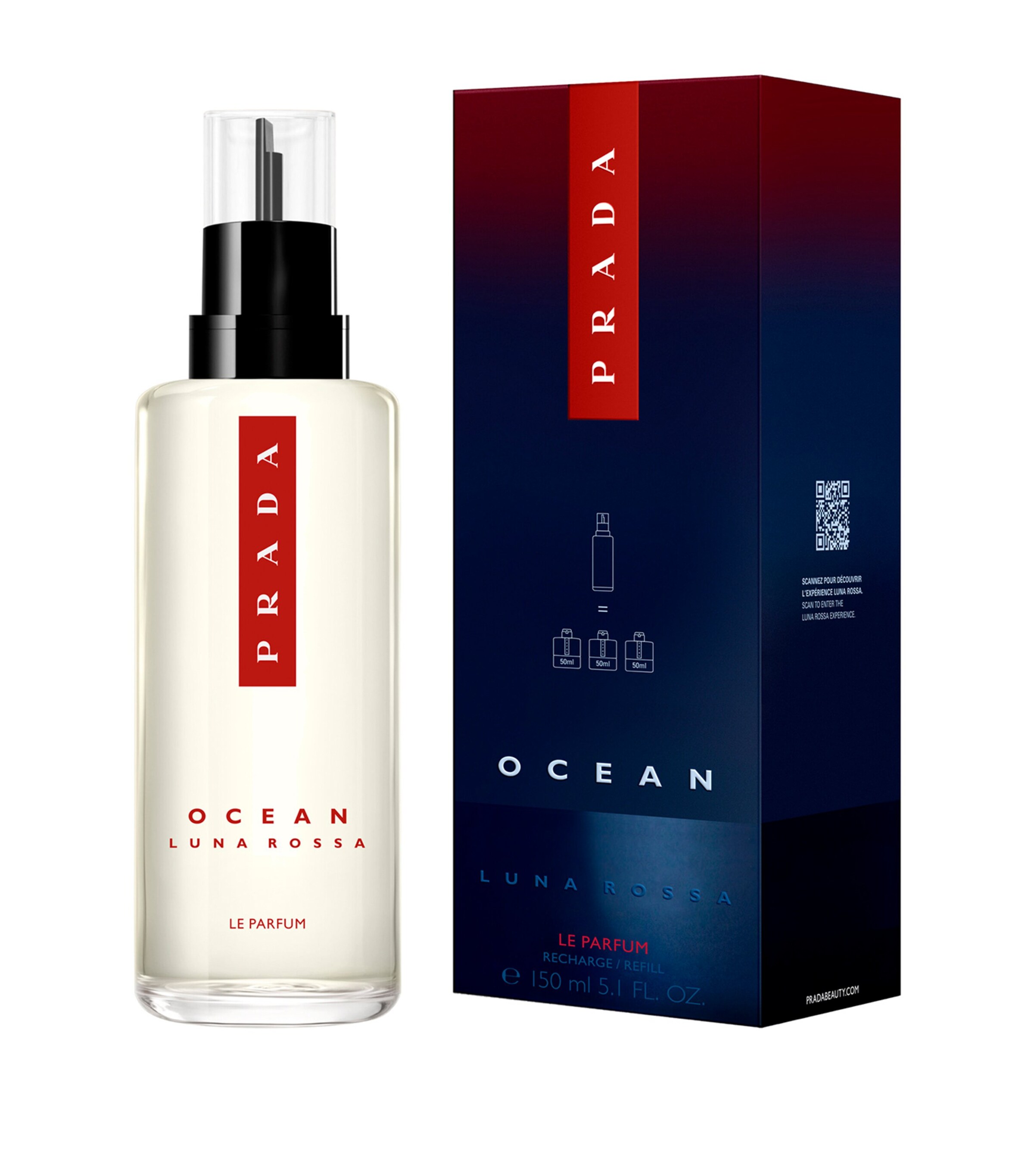 Prada Beauty Luna Rossa Ocean Eau de Parfum (150ml) - Refill