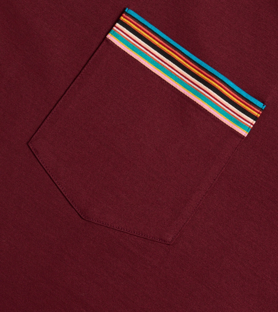 Signature Stripe T-Shirt 28B_BURGUNDY Image 2