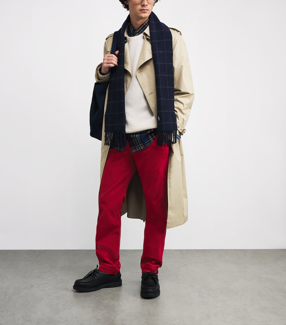 Corduroy Bedford Straight Trousers RED Image 2